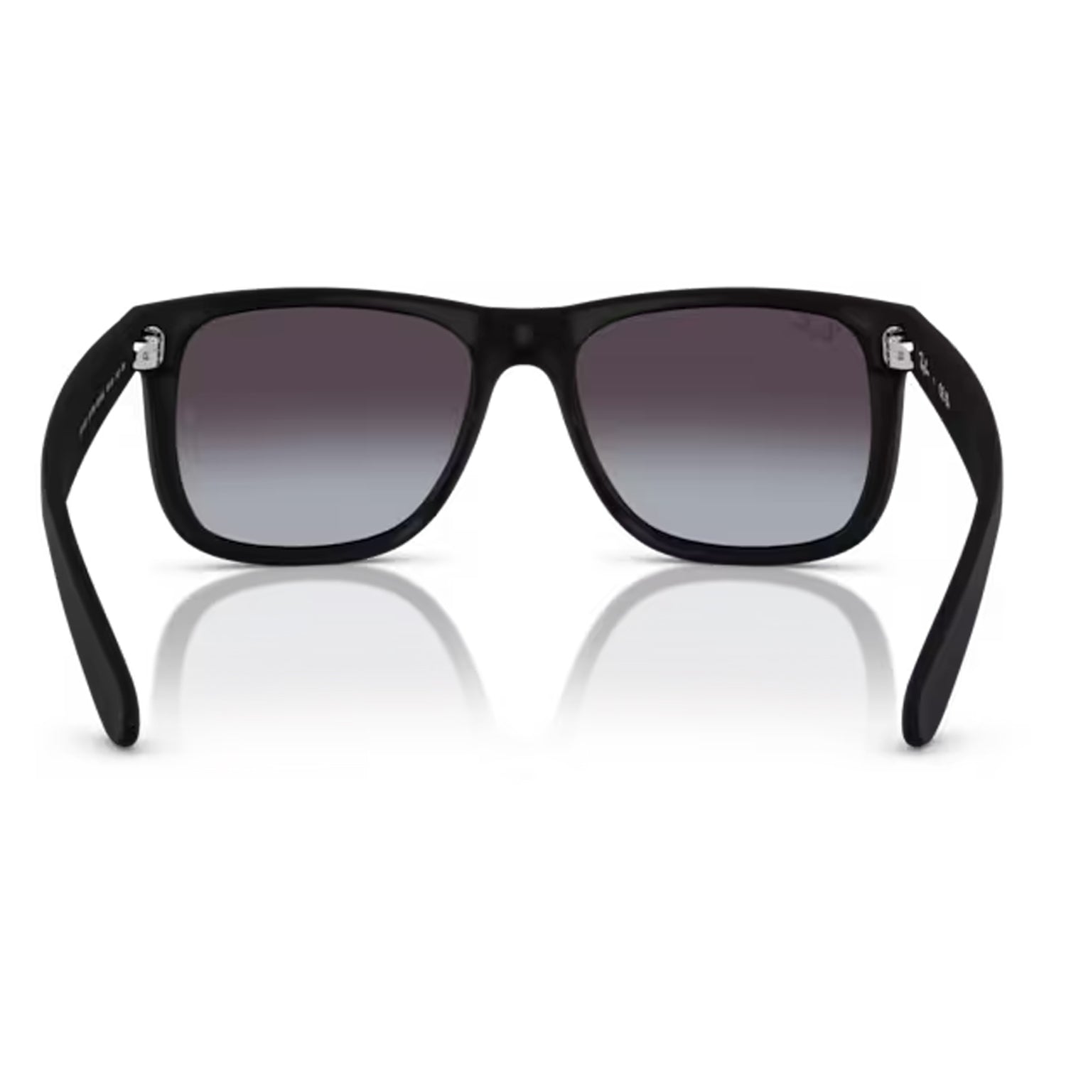 reverse of the ray ban Justin Rubber Black / Light Grey Gradient Dark Grey