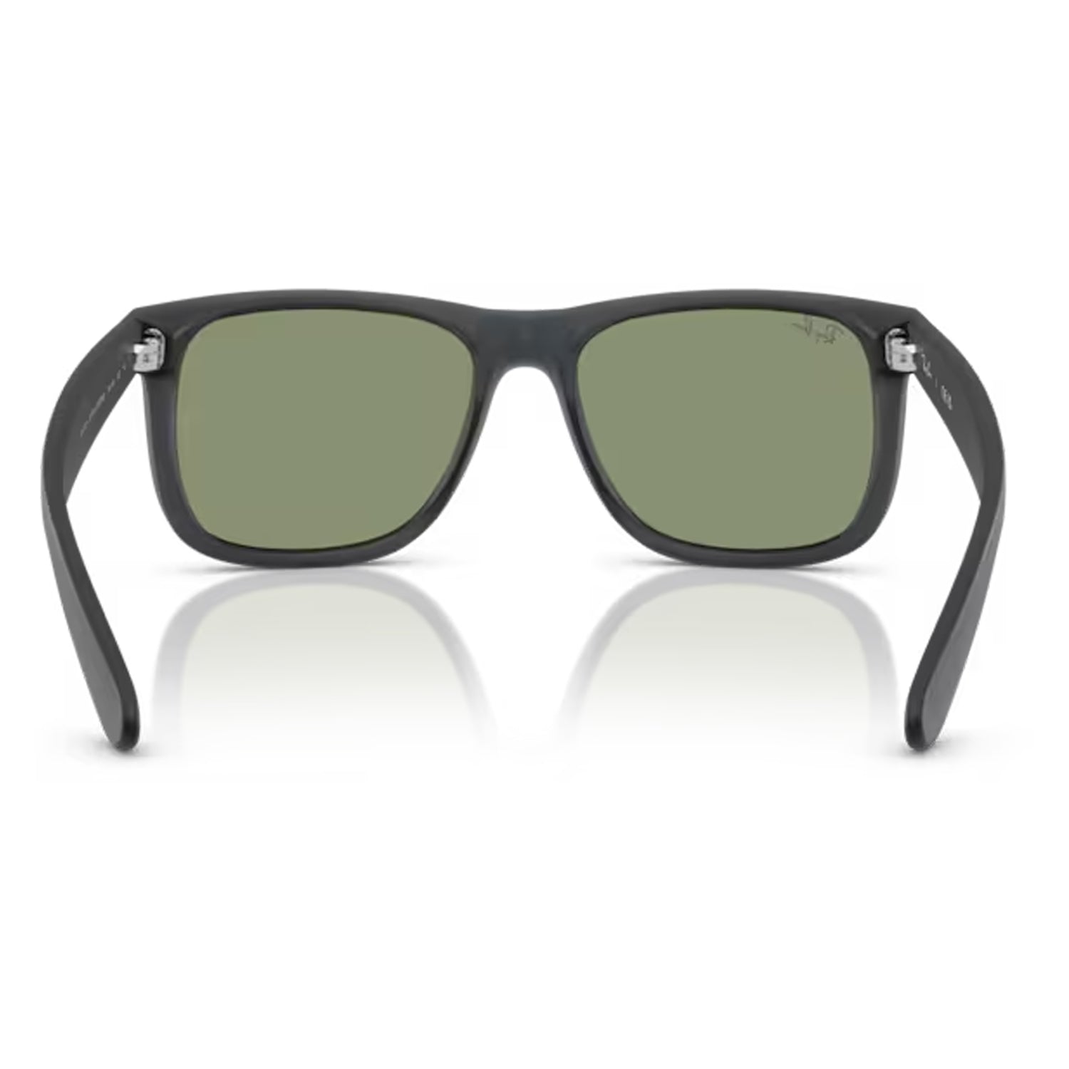 reverse of the Ray-Ban Justin Opal Grey / Green sunglasses