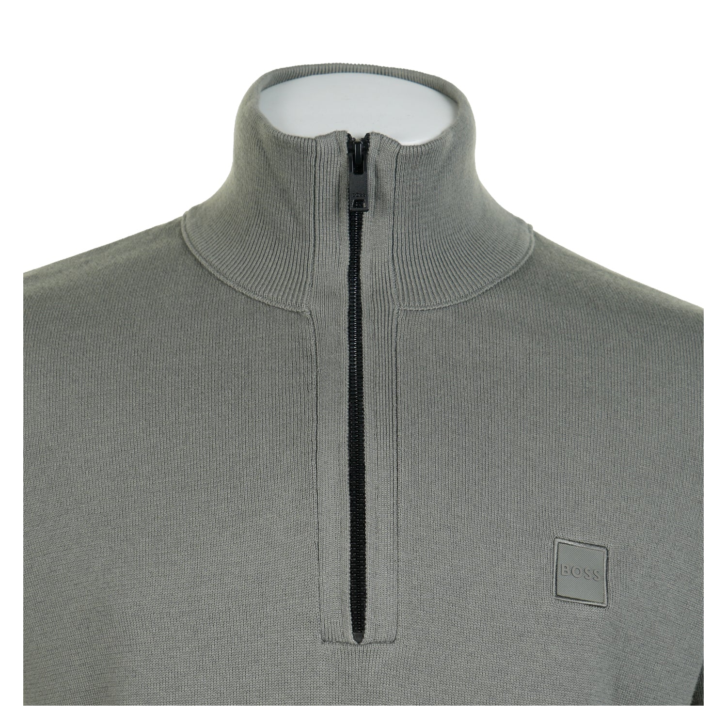 Kanobix Knitted Quarter Zip 076 Open Grey