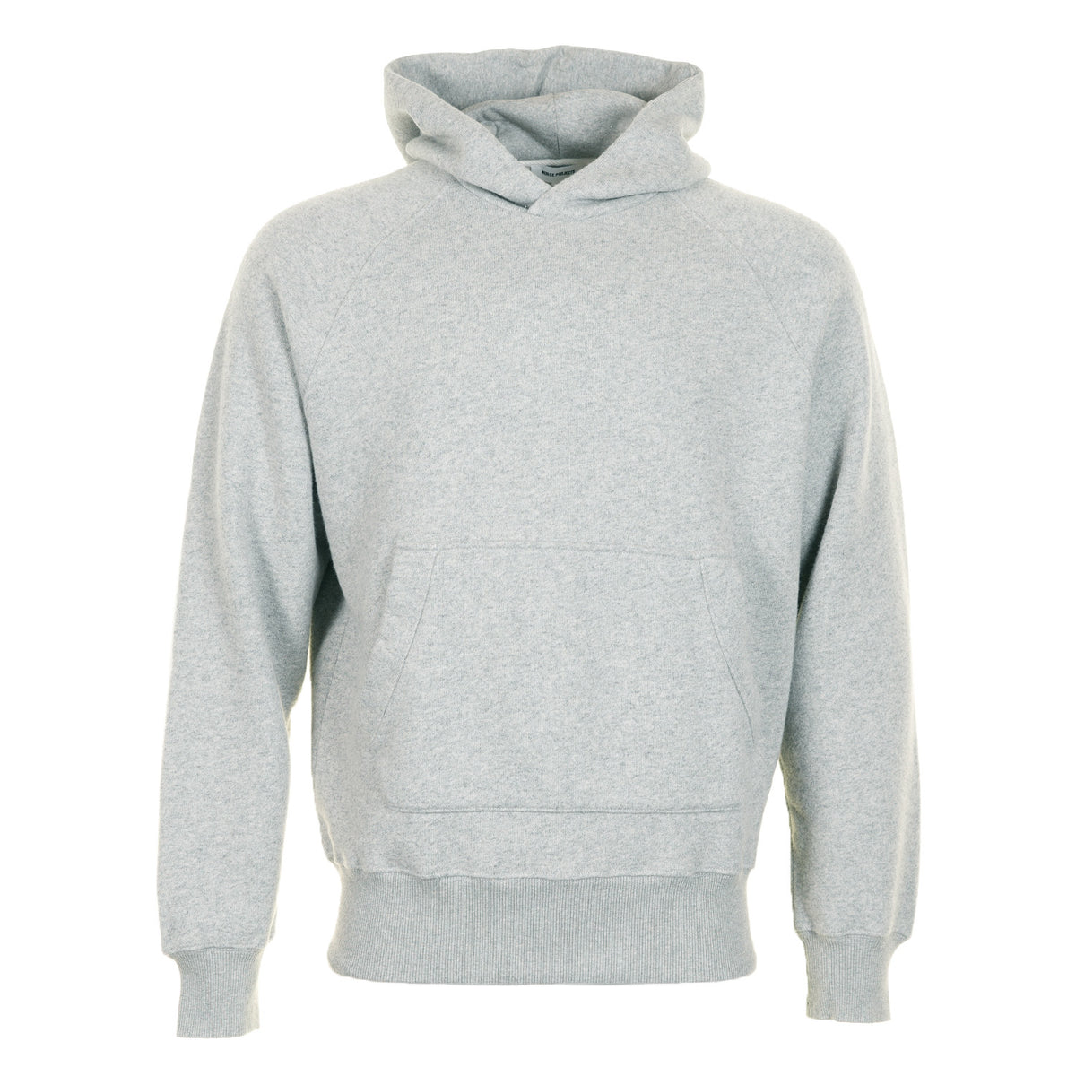 Kerid Relaxed Cotton Wool Hoodie Grey Melange