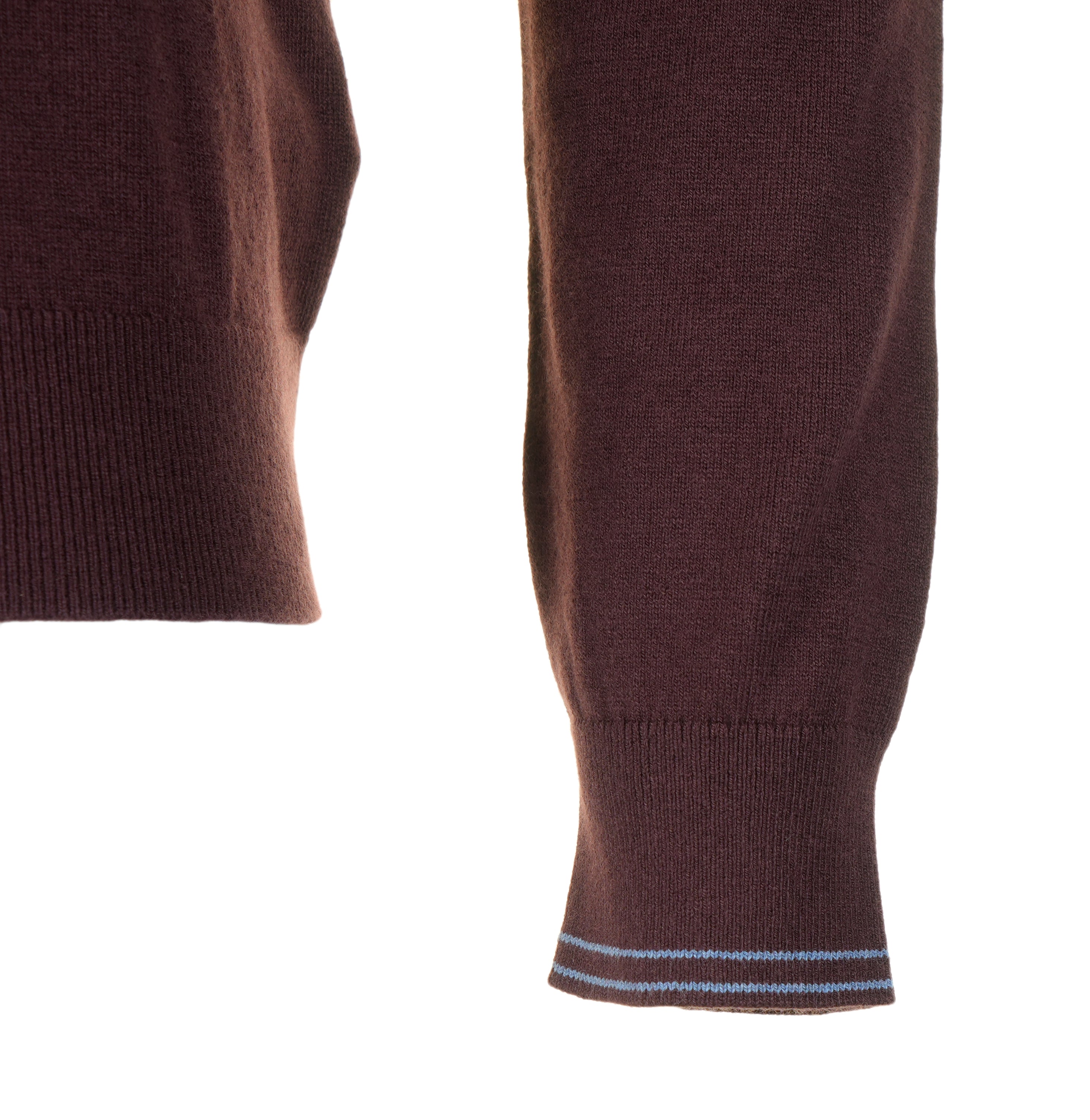 Knitted Zebra Quarter Zip Very Dark Red
