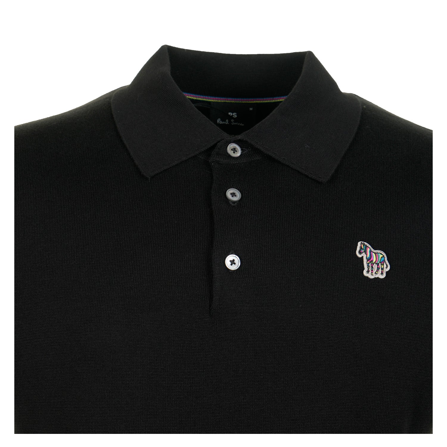 Regular Fit Knitted Short Sleeve Polo Shirt Black