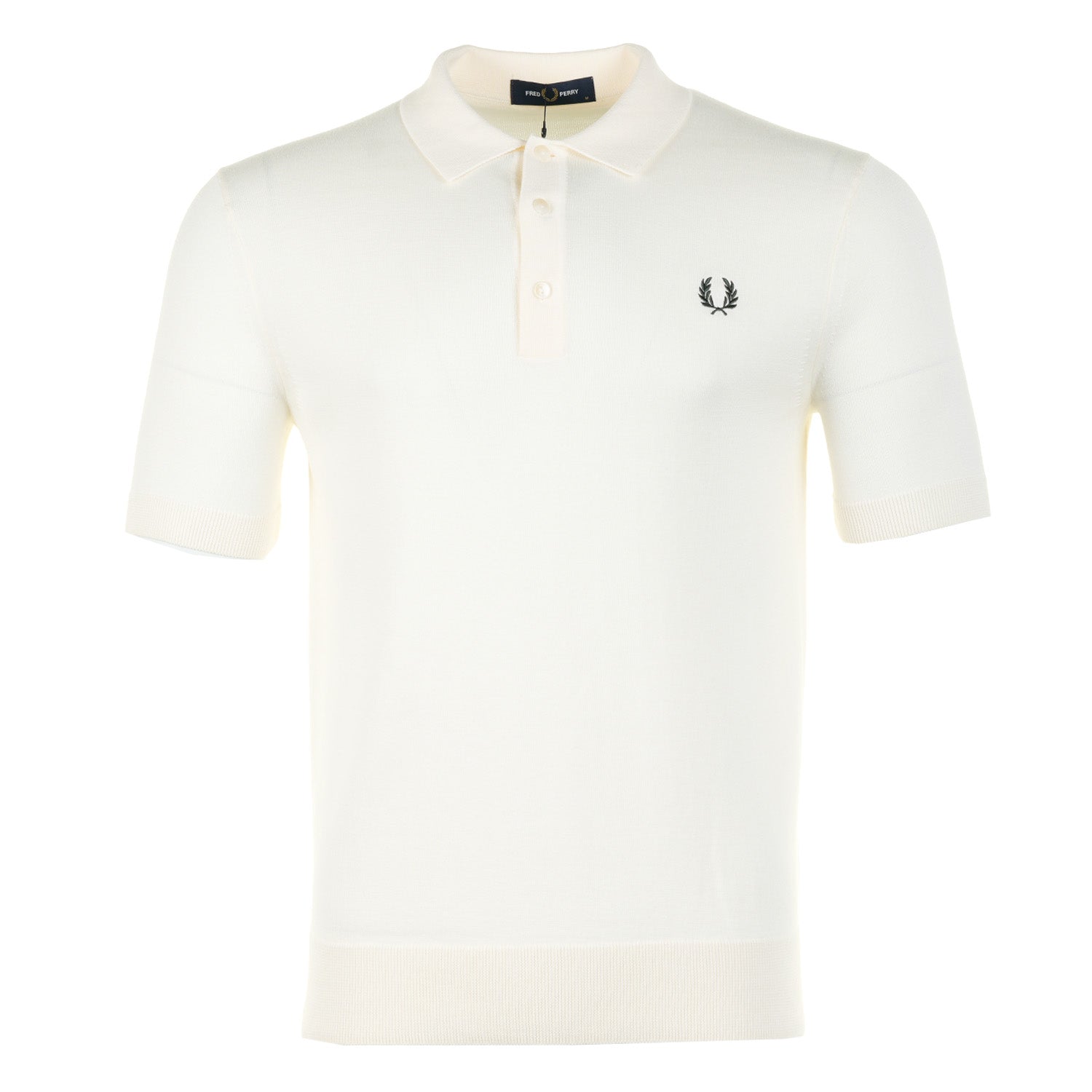 Cotton Knitted Polo Shirt Ecru