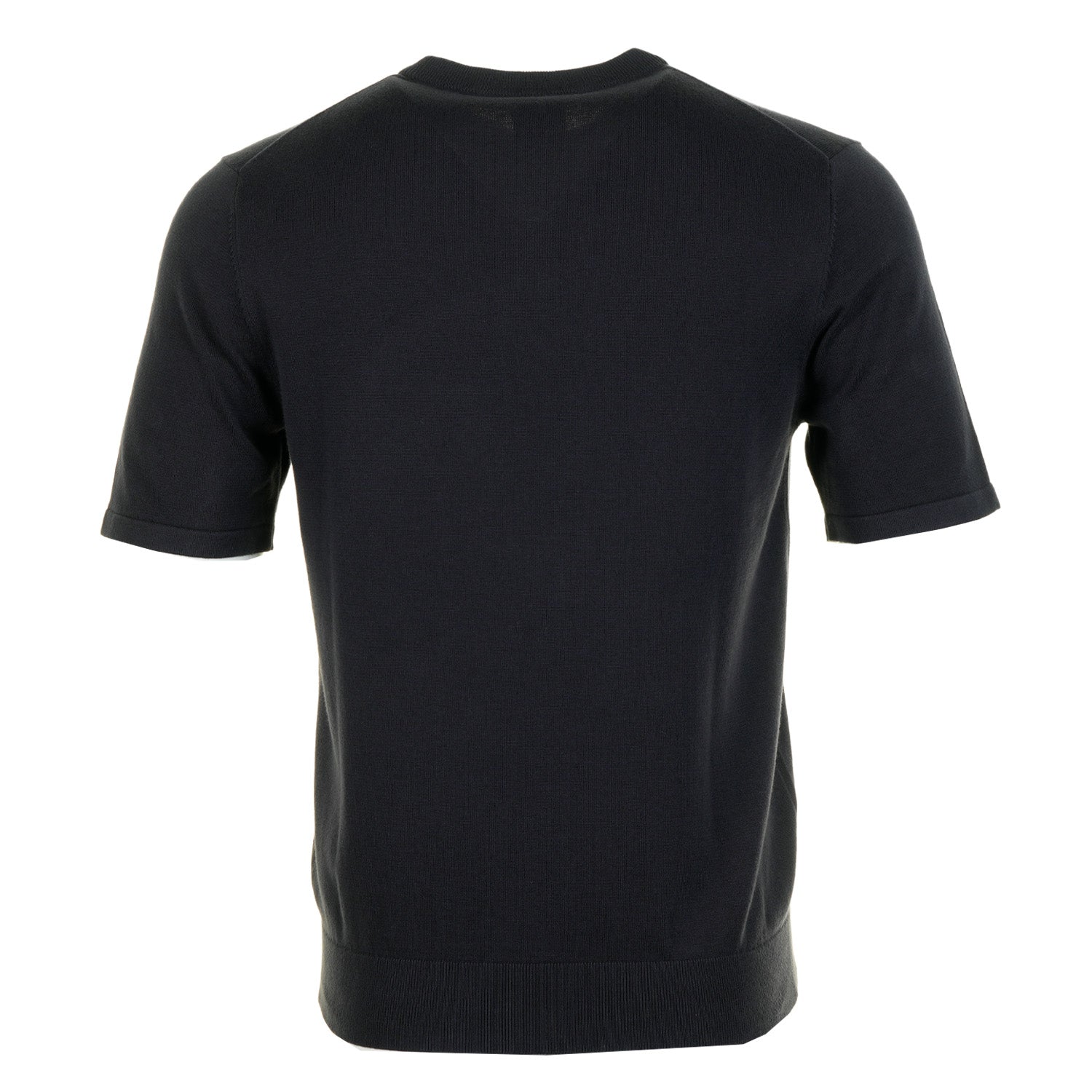 Regular Fit Knitted Short Sleeve T Shirt Very Dark Navy