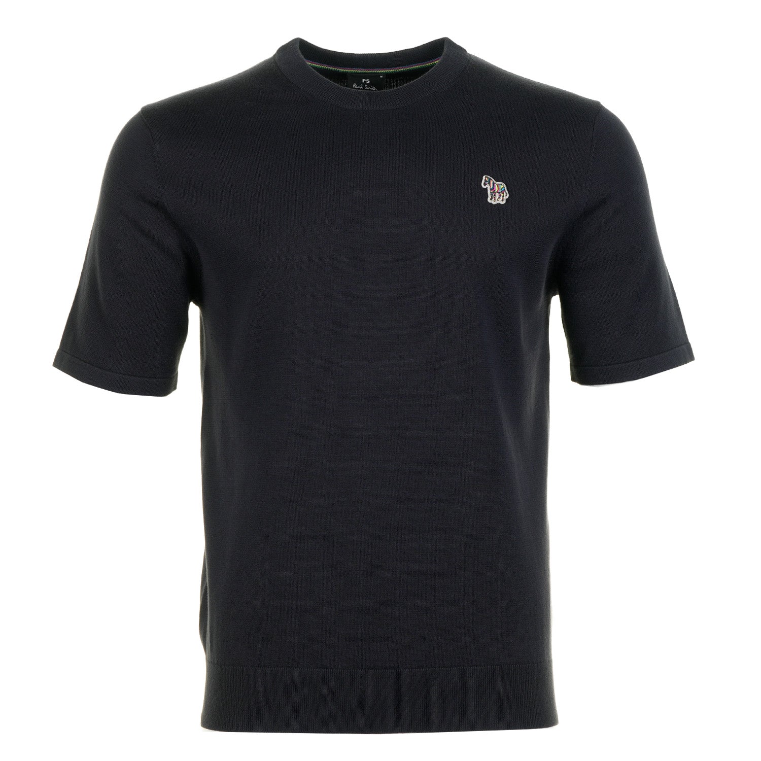 Regular Fit Knitted Short Sleeve T Shirt Very Dark Navy