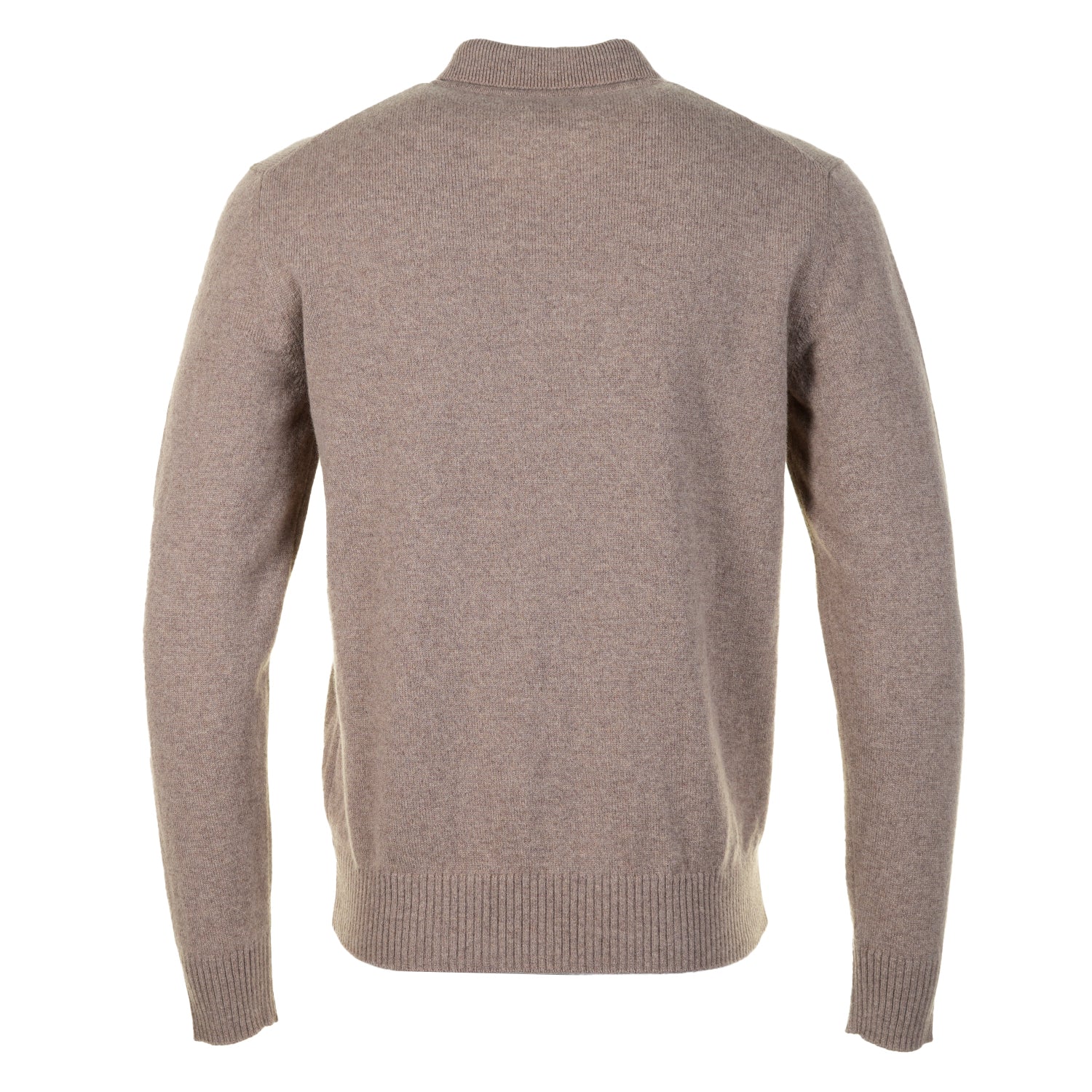 Norse Standard Merino Lambswool Long Sleeve Polo Clay