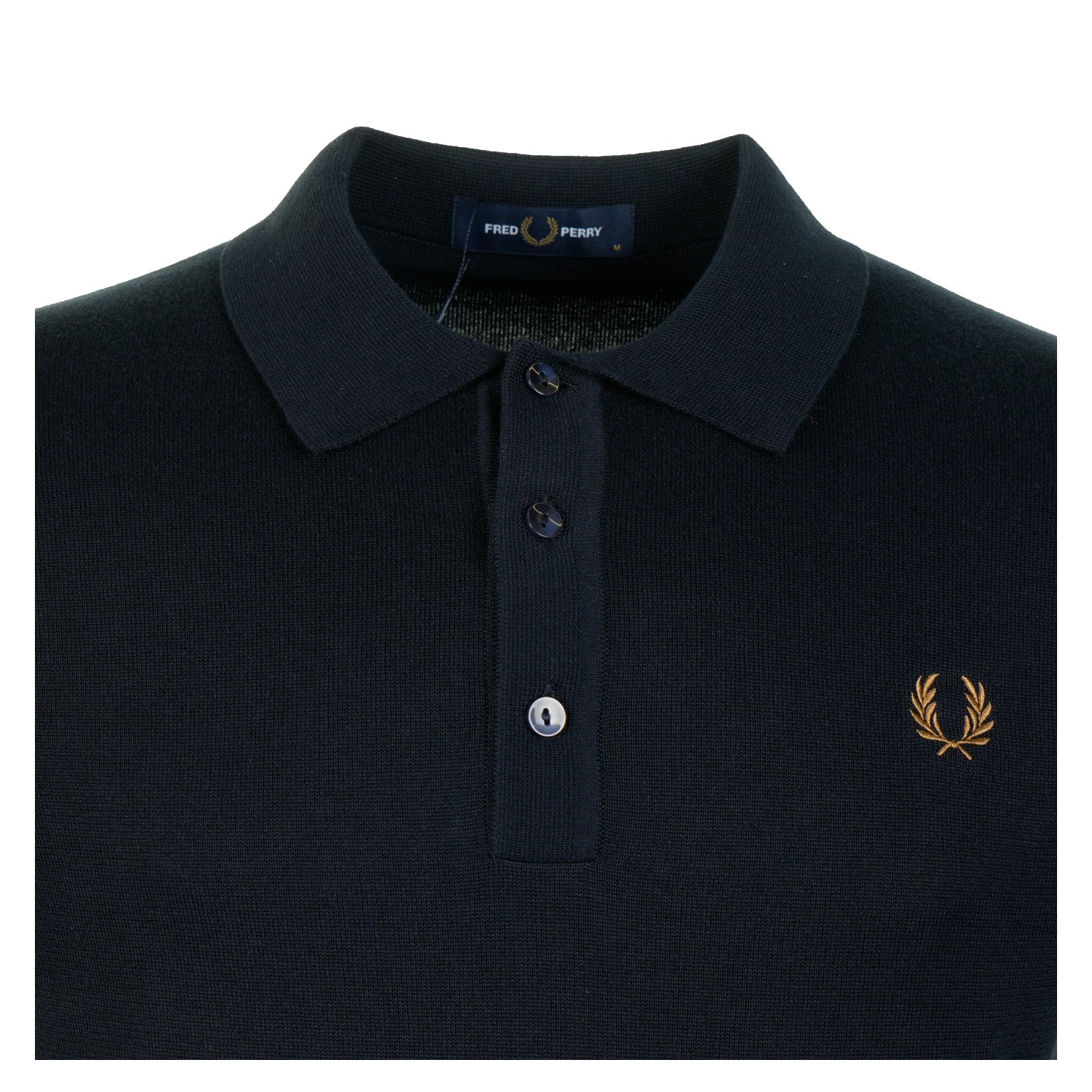 Short Sleeve Cotton Knitted Polo Shirt Navy
