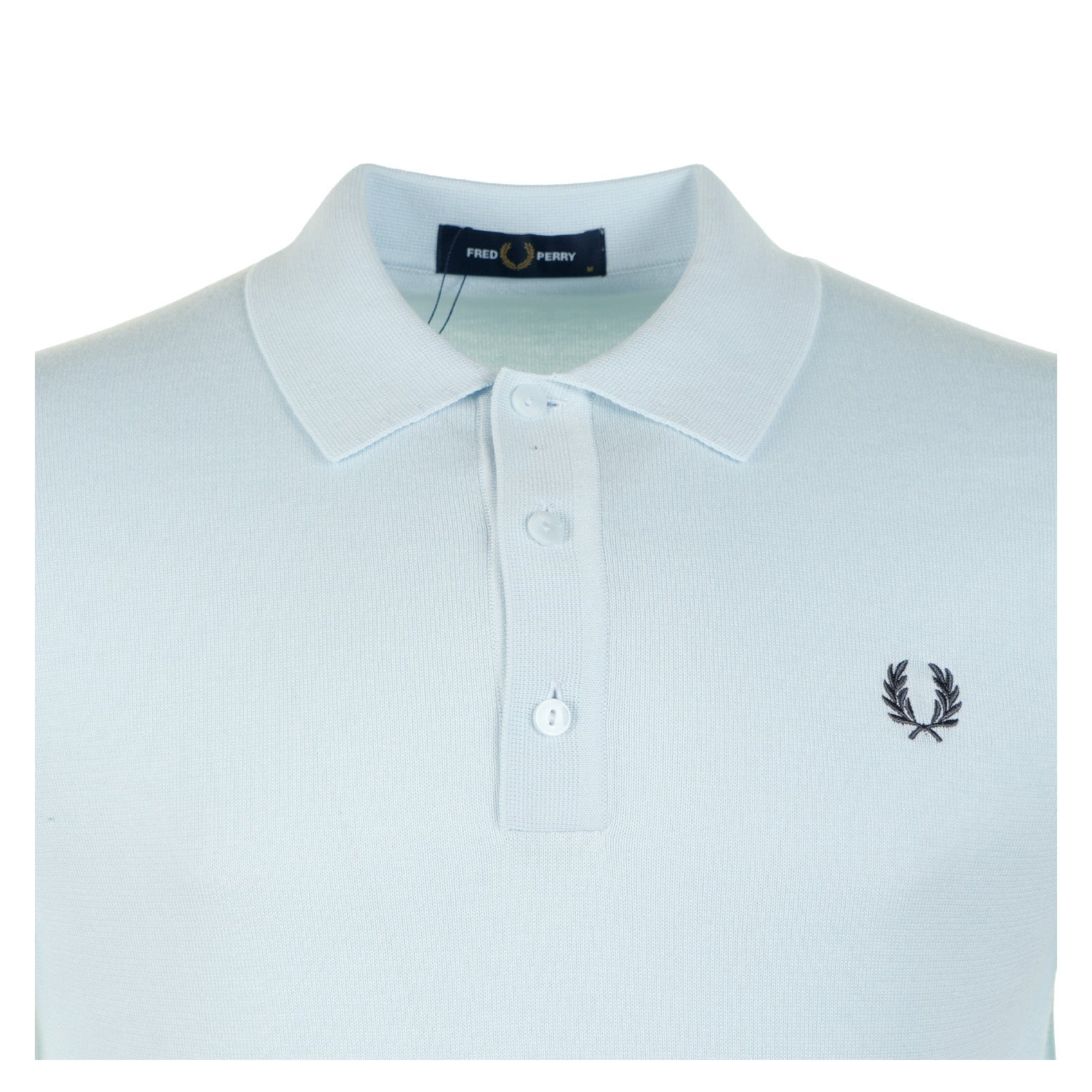 Cotton Knitted Polo Shirt Light Ice