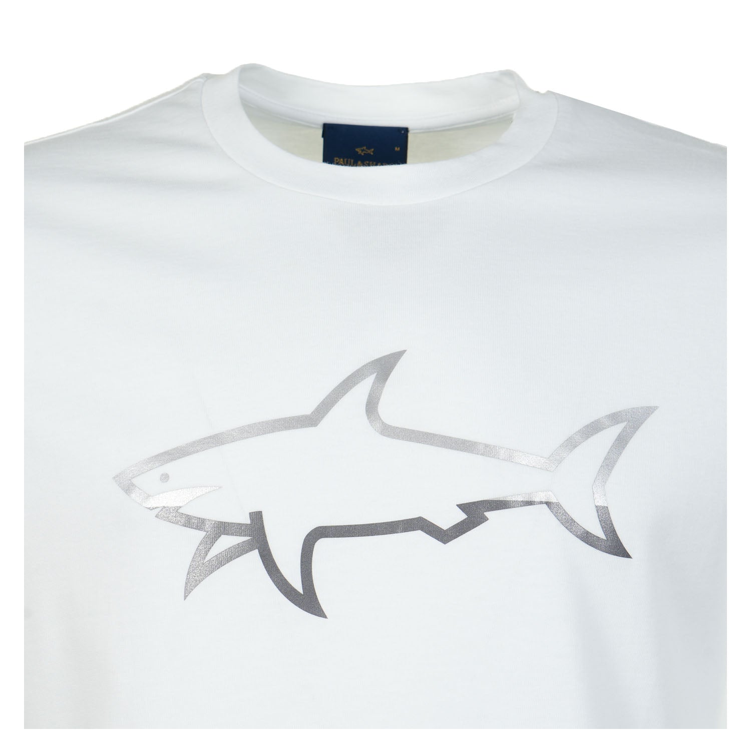 Short Sleeve Shark Logo T Shirt White