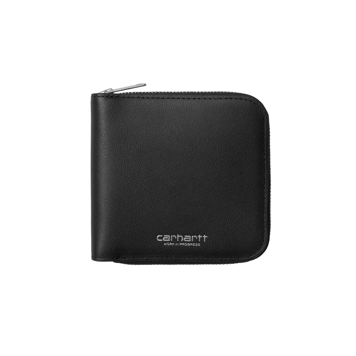 Leather Wallet Black Silver
