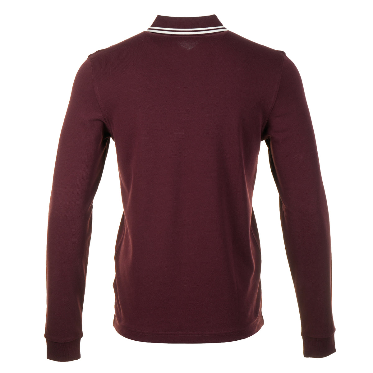 Long Sleeve Twin Tipped Polo Shirt Oxblood