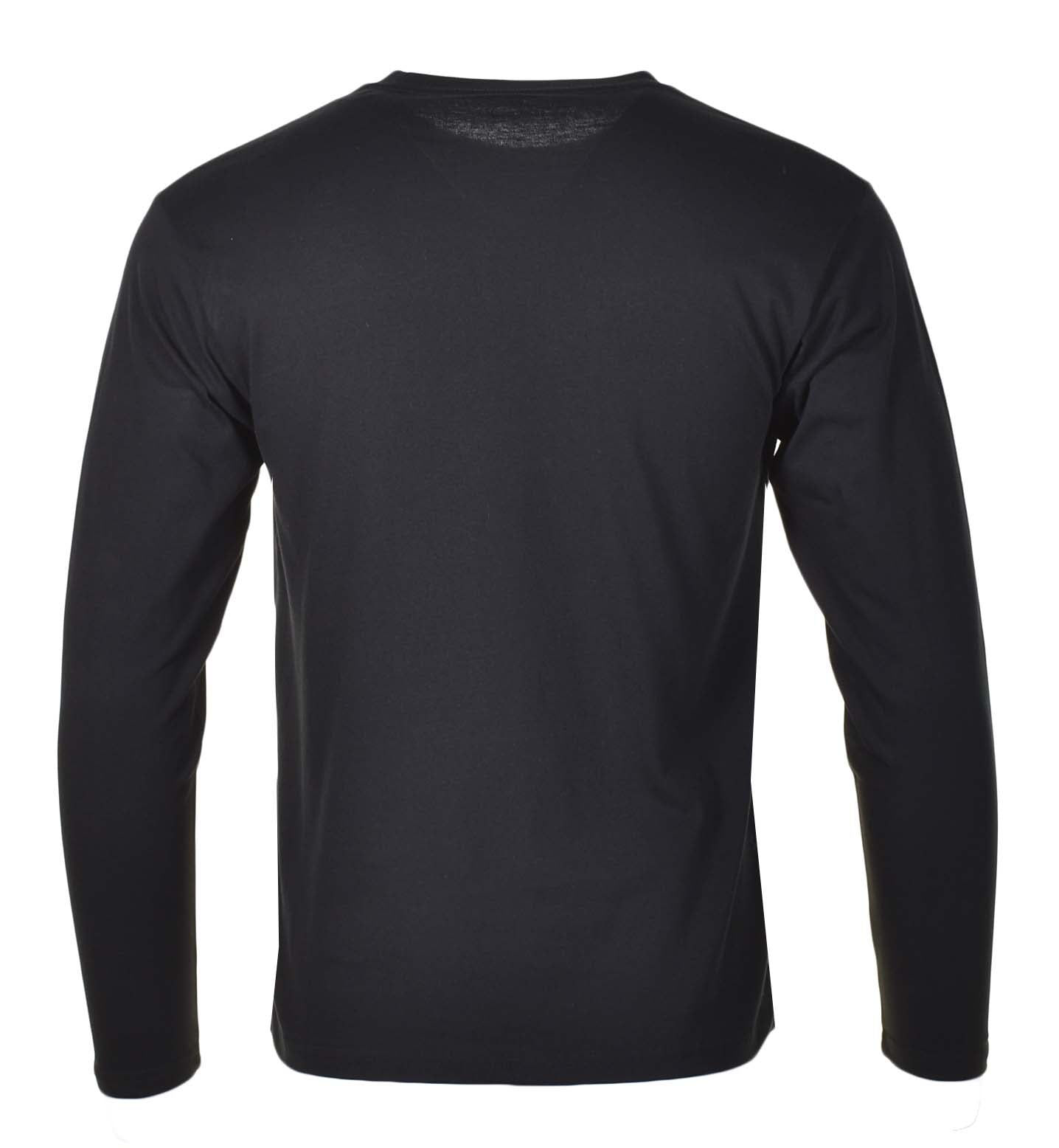 Soft Cotton Logo Long Sleeve T Shirt Black