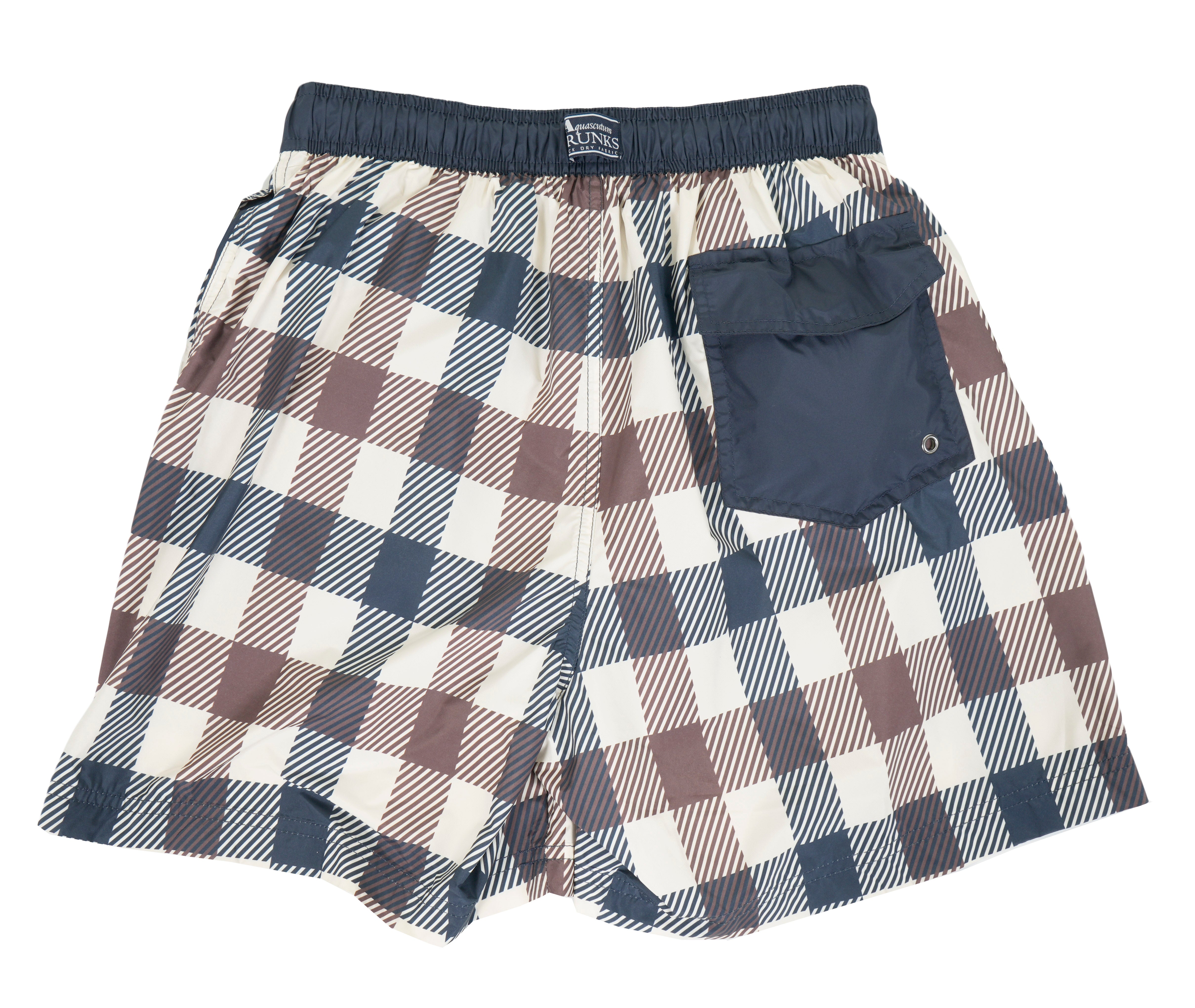 Reverse of Aquascutum Active Swim Shorts Macro Check