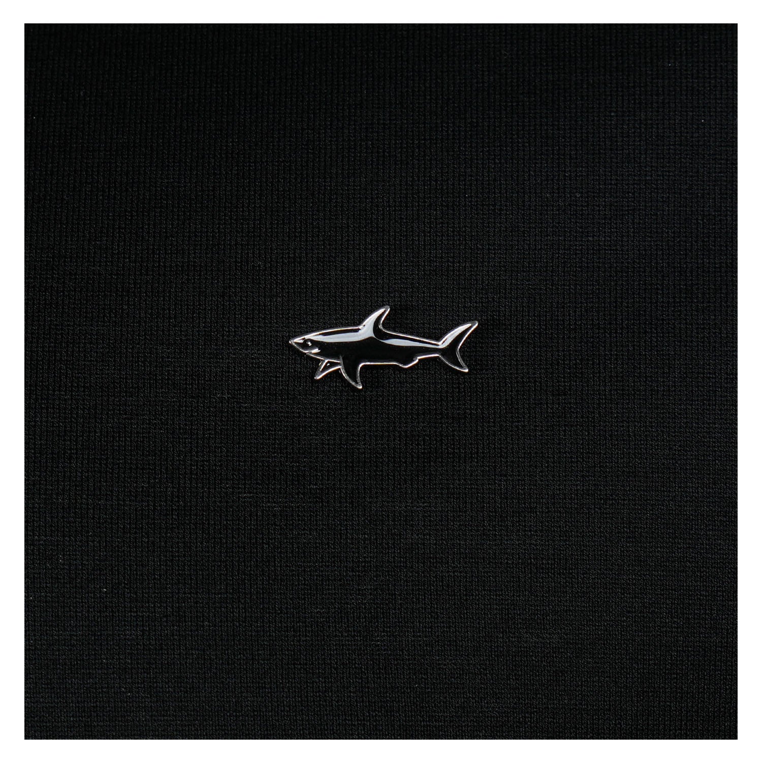 Short Sleeve Metal Shark Logo T Shirt Black