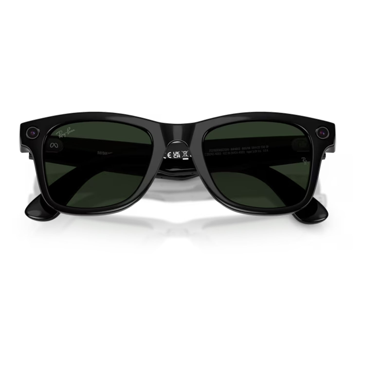 Meta Wayfarer Gen 2 Shiny Black Transitions Graph Green