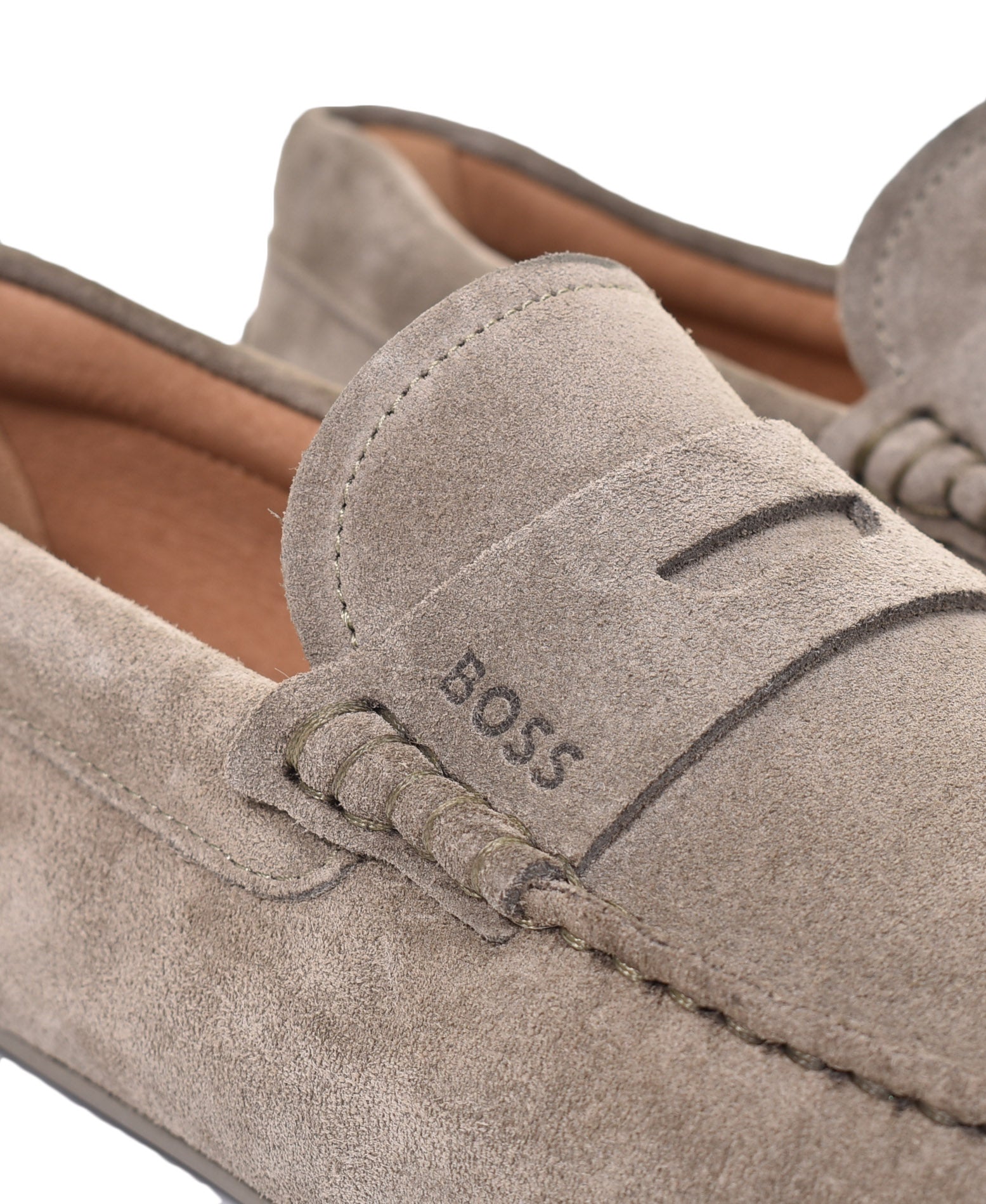 Noel Moccasin Suede Driver Shoe Open Green