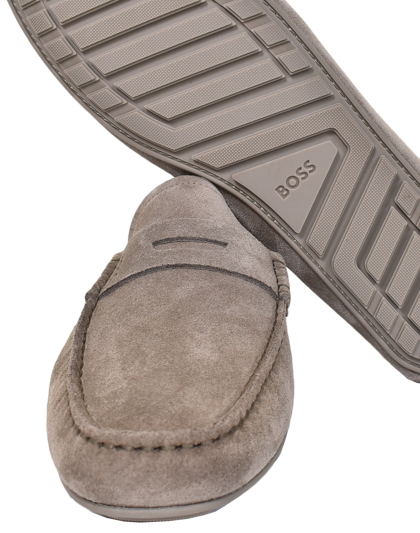 Noel Moccasin Suede Driver Shoe Open Green