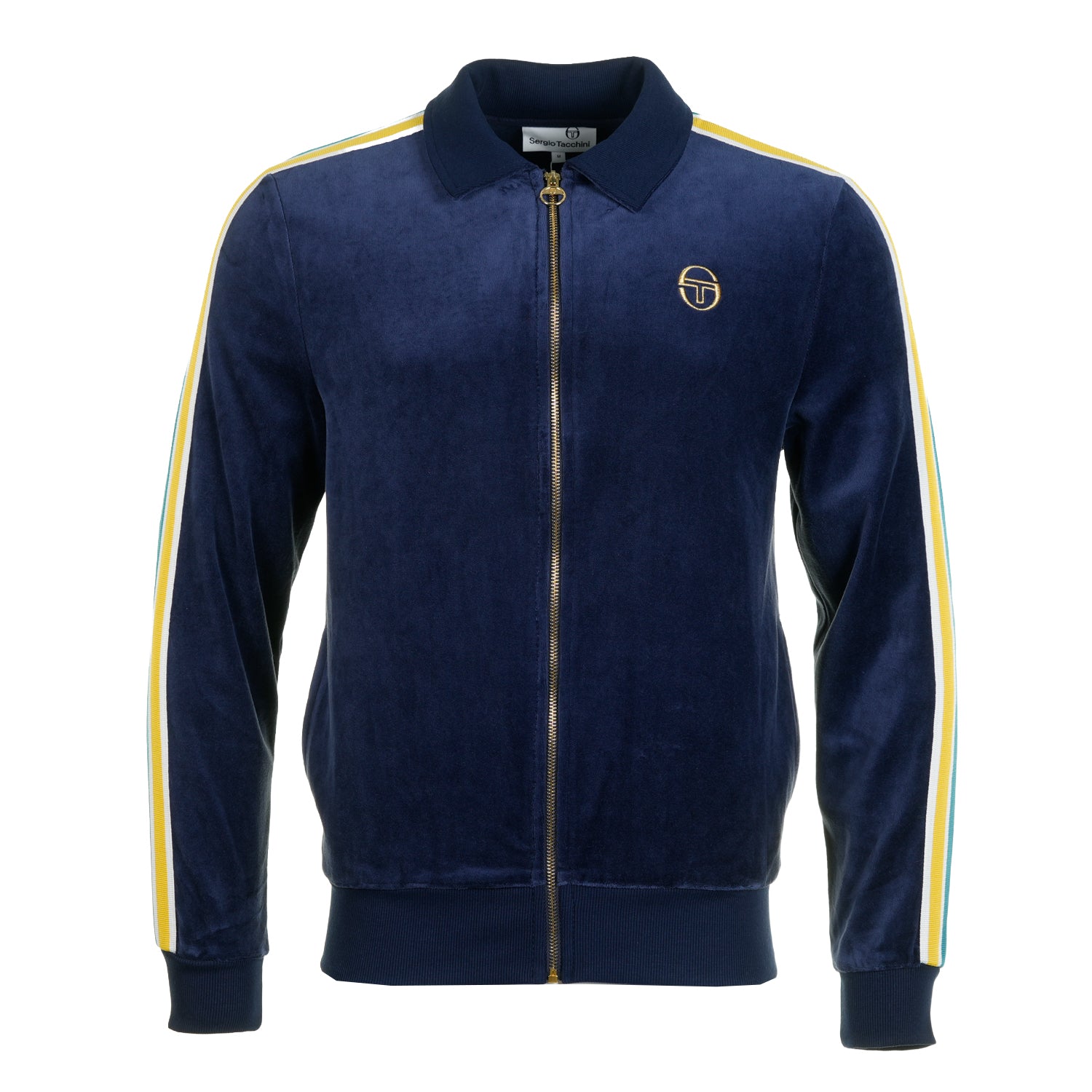 Monte Velour Track Jacket Maritime Blue / Mango Mint