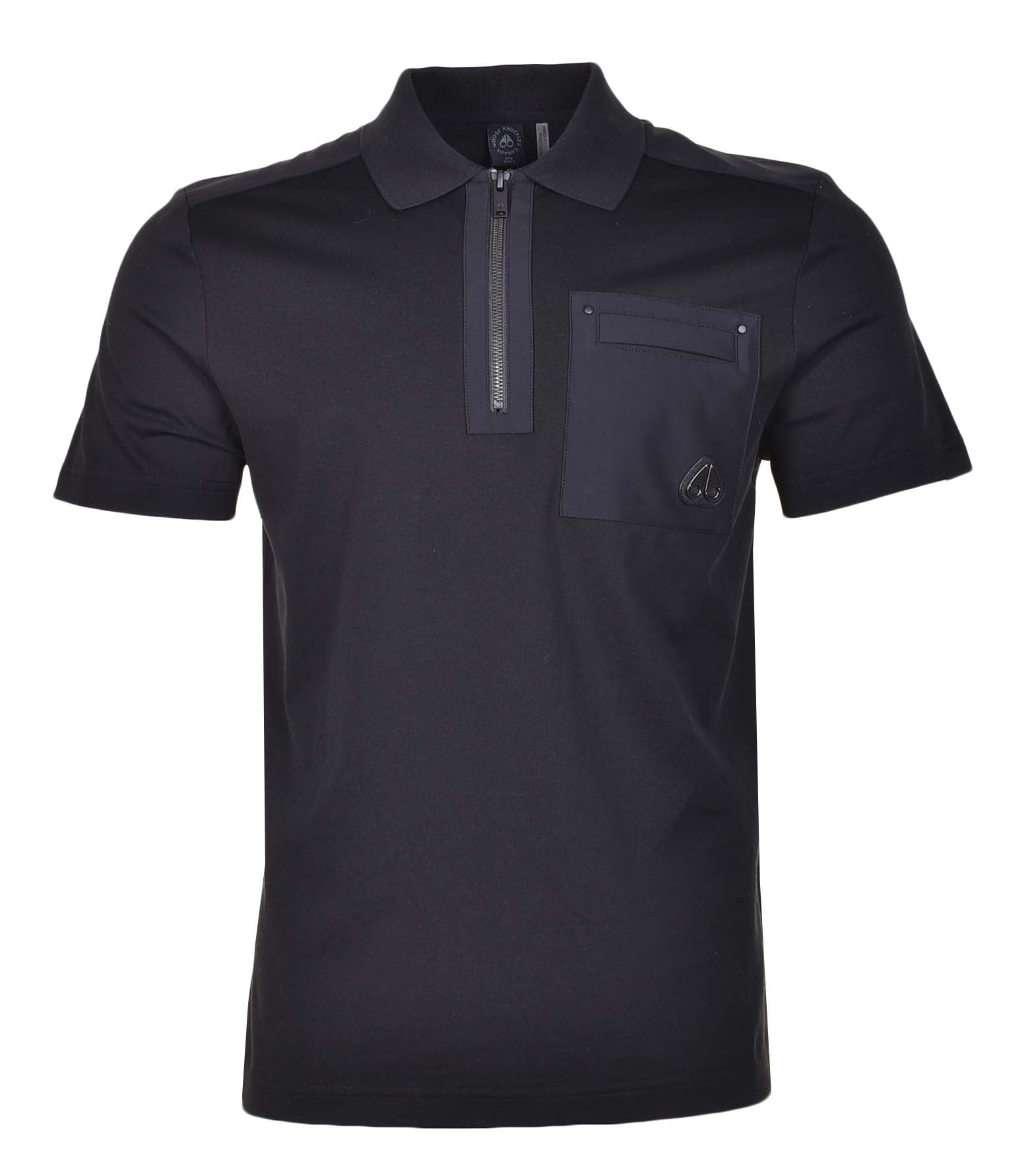 Moose Knuckles Short Sleeve Dalon Polo Shirt Black