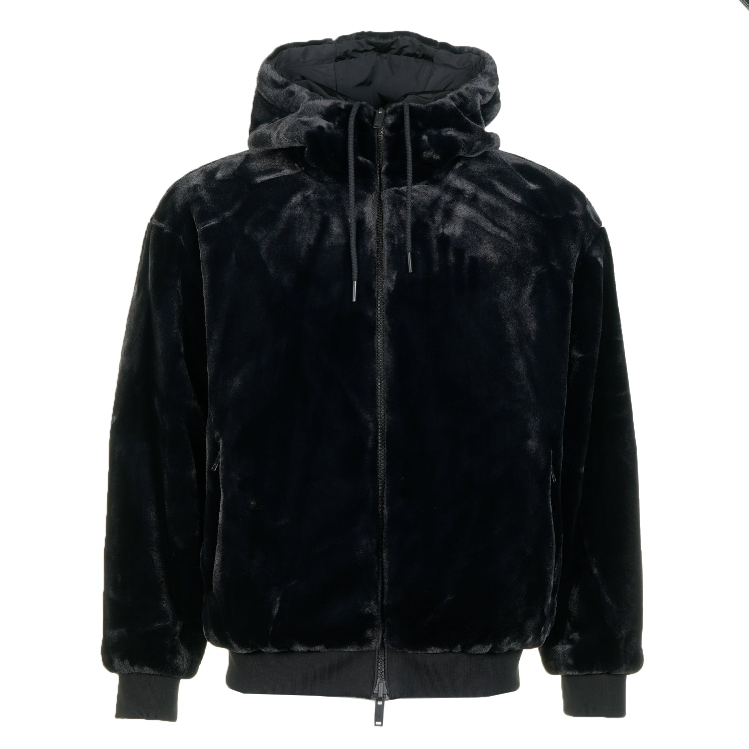Roland Reversible Bunny Hoodie Black