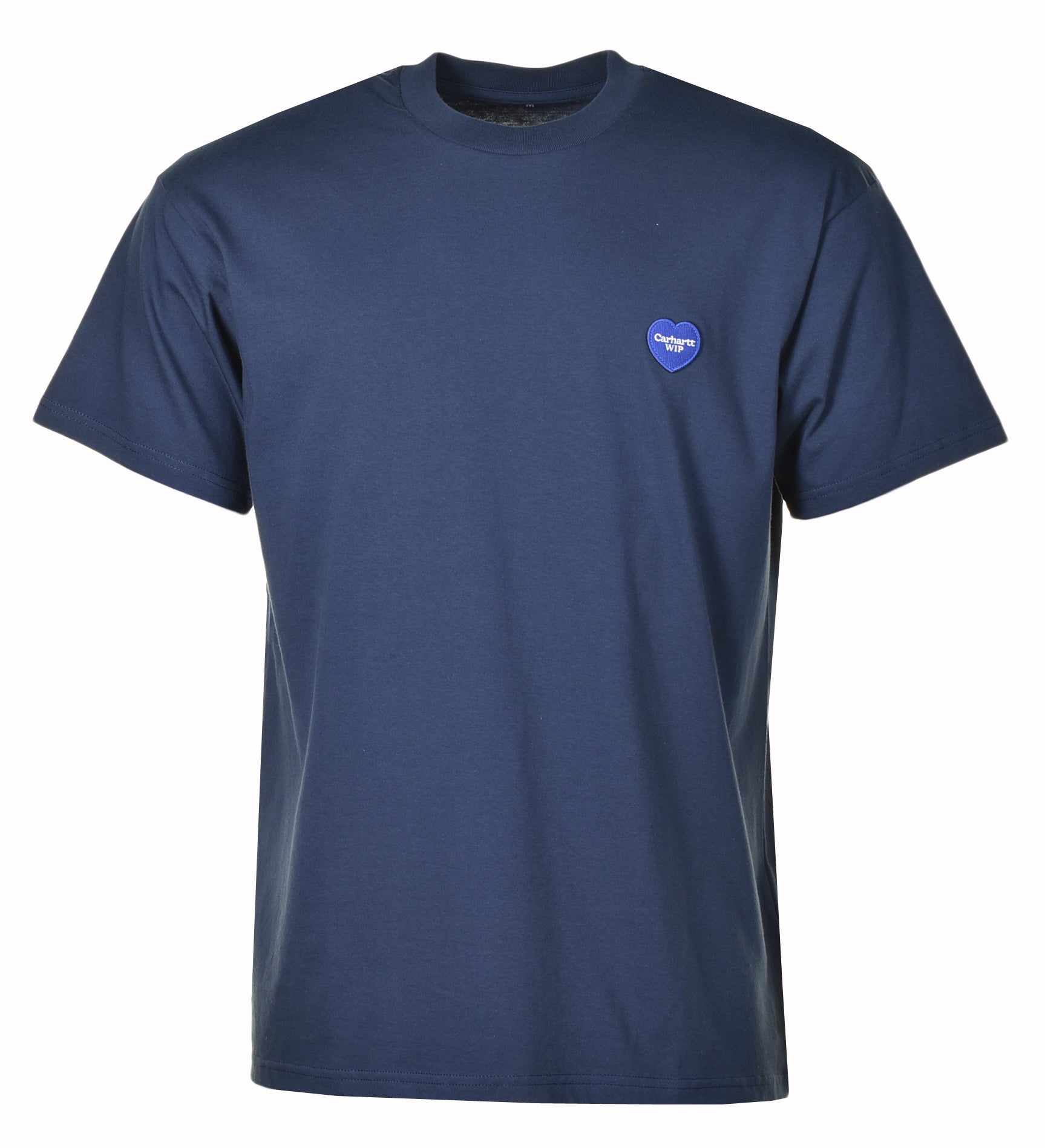 Short Sleeve Double Heart T Shirt Blue