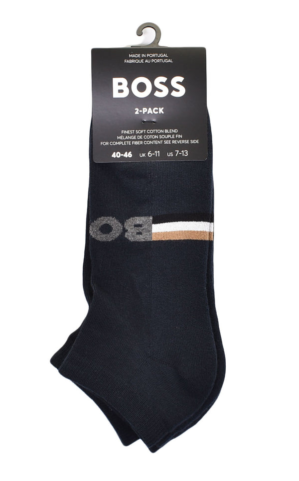 2 Pack AS Plush Iconic CC Trainer Socks Navy