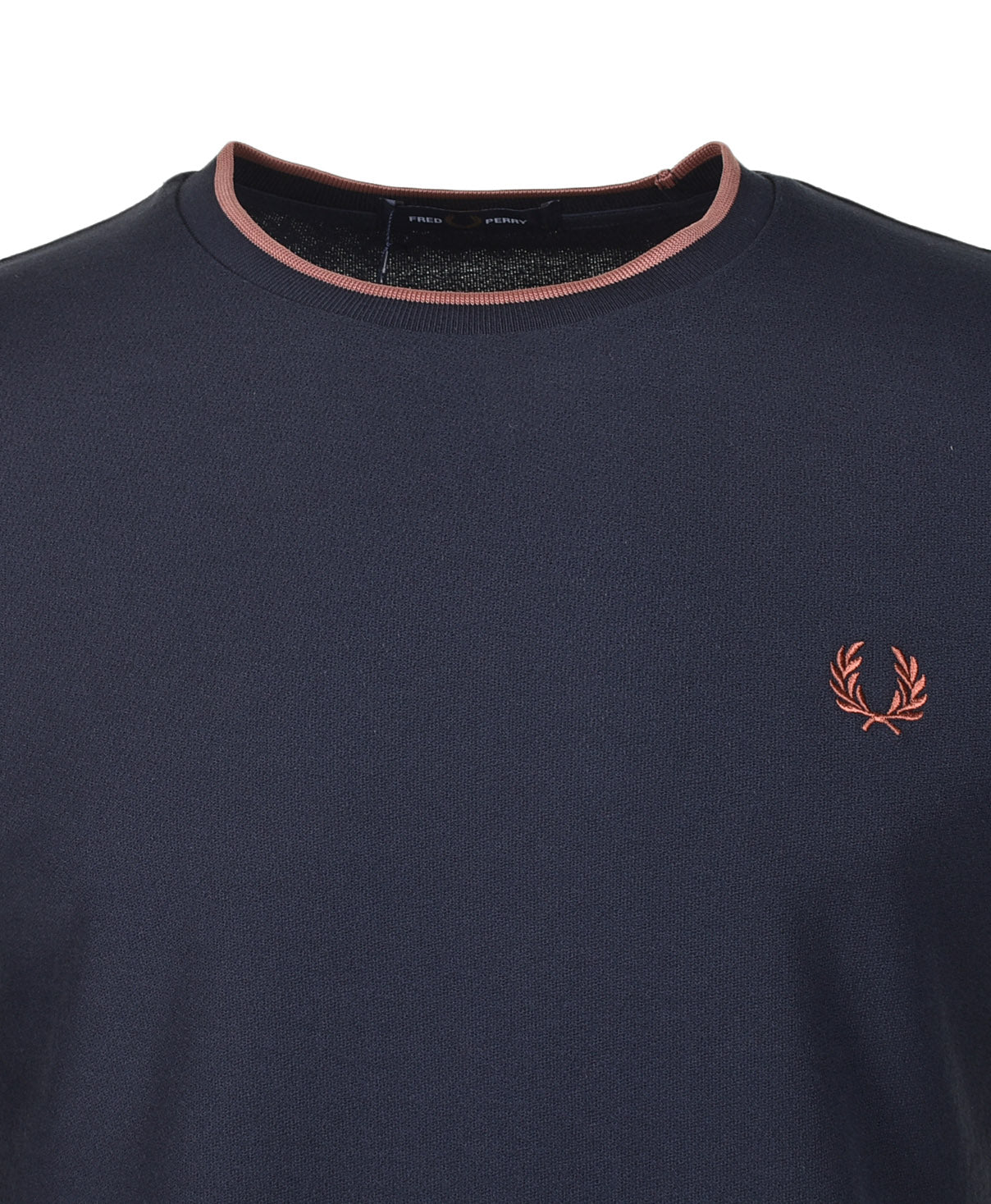 Crepe Pique T Shirt Navy