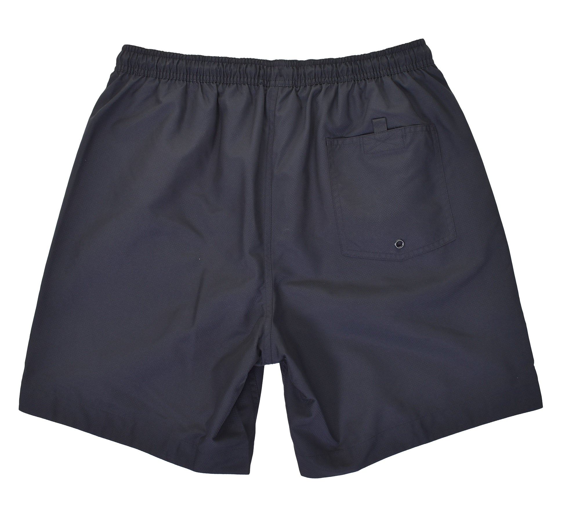 Back of navy Fred Perry swimshorts