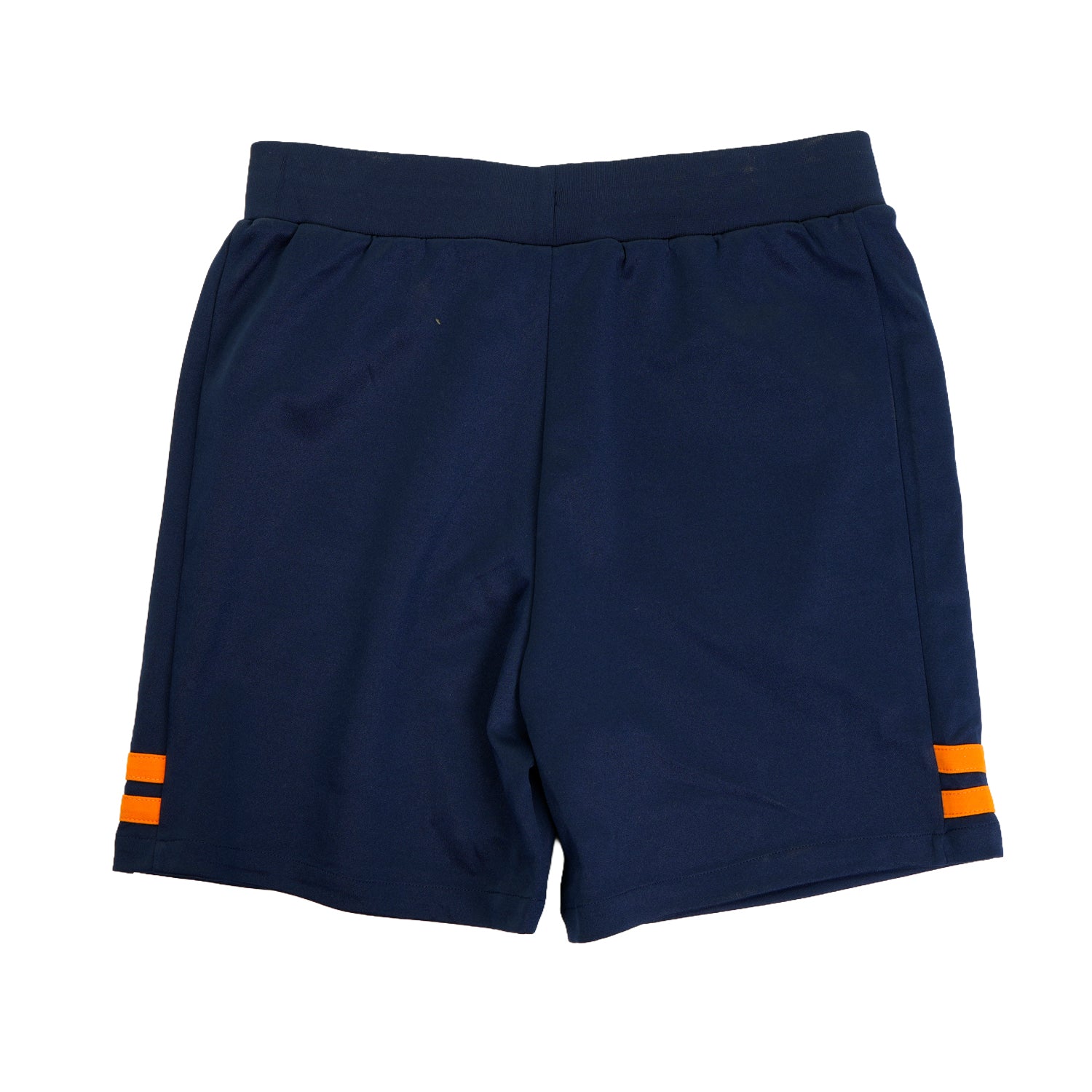 Back of Sergio Tacchini New Orion Shorts Maritime Blue Orange Pepper