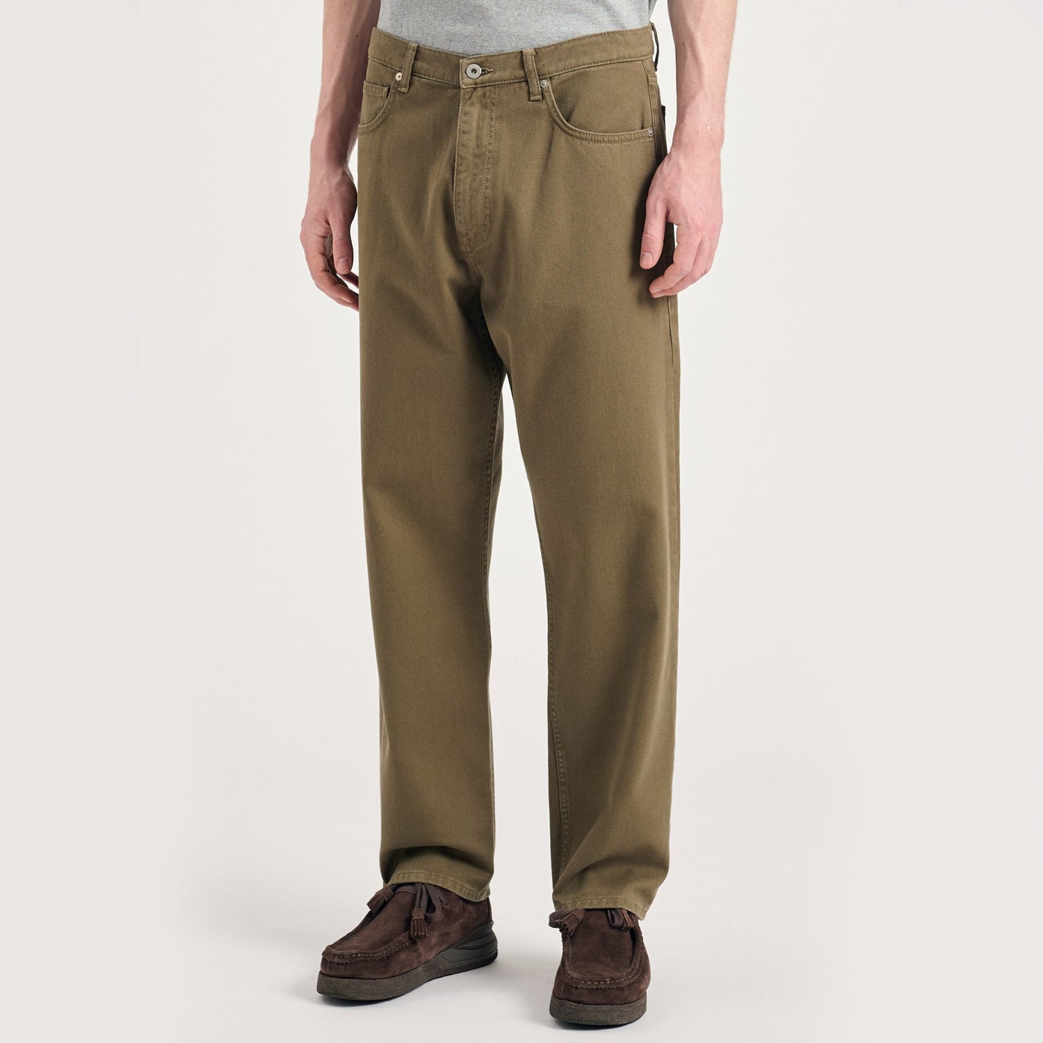Mogens Relaxed 5 Pocket Heavy Twill Olive Night