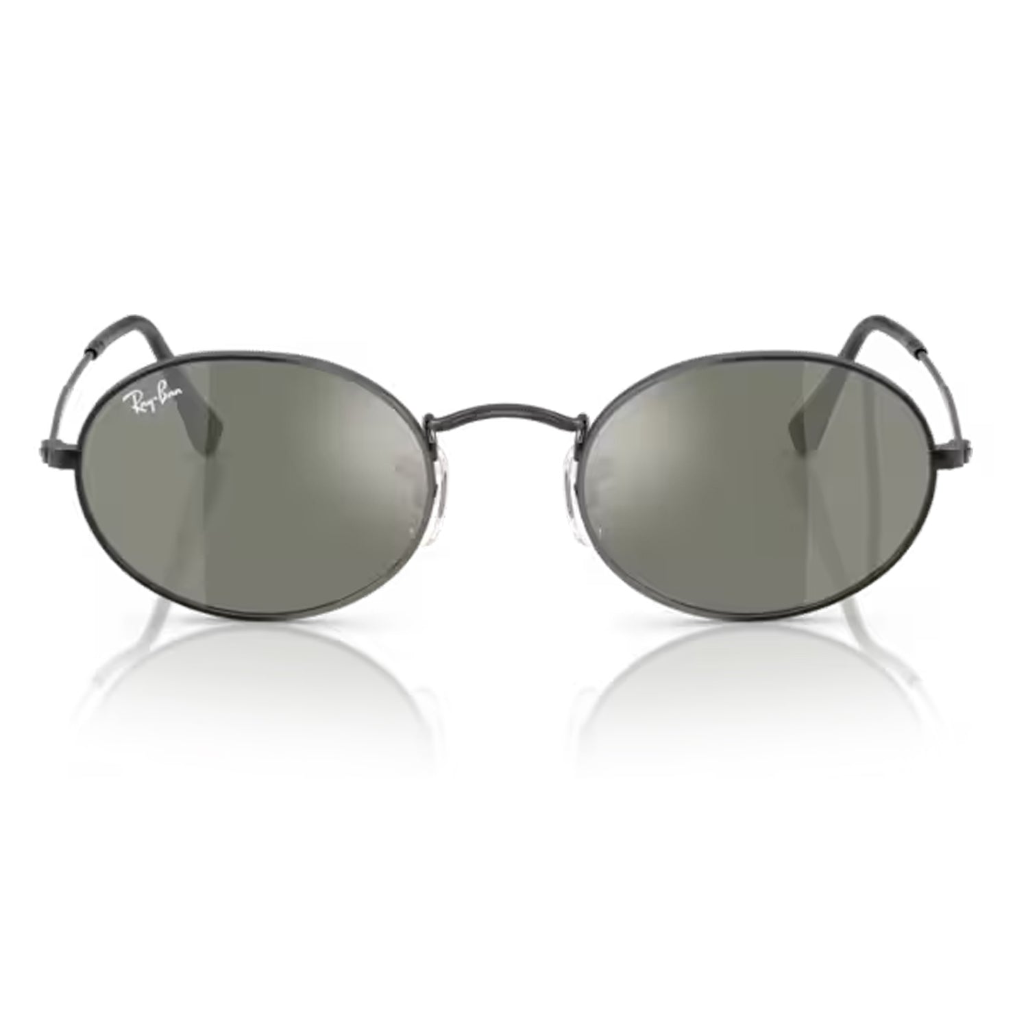 Ray-Ban Oval Flat Lenses Black / Grey Mirror Bronze