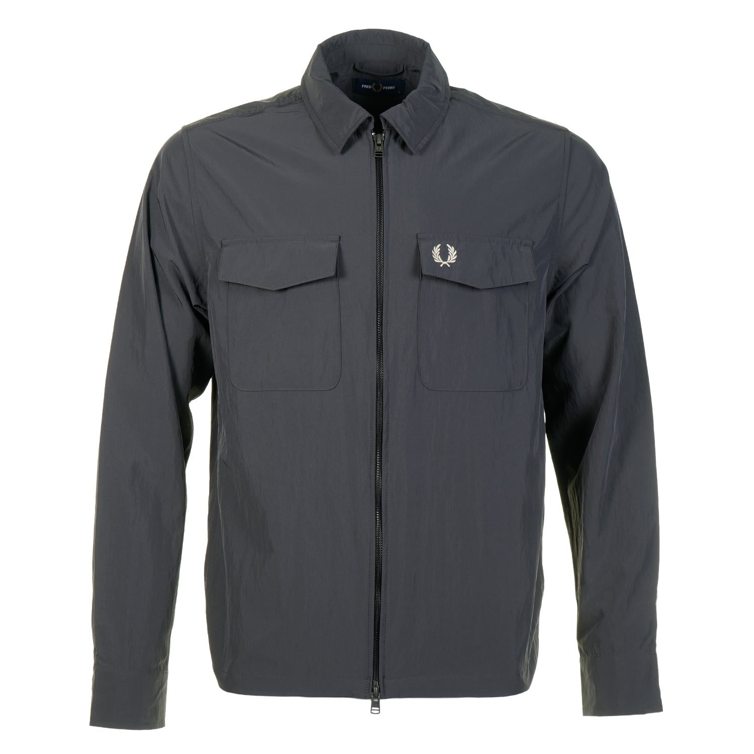 Zip Through Overshirt Anchor Grey
