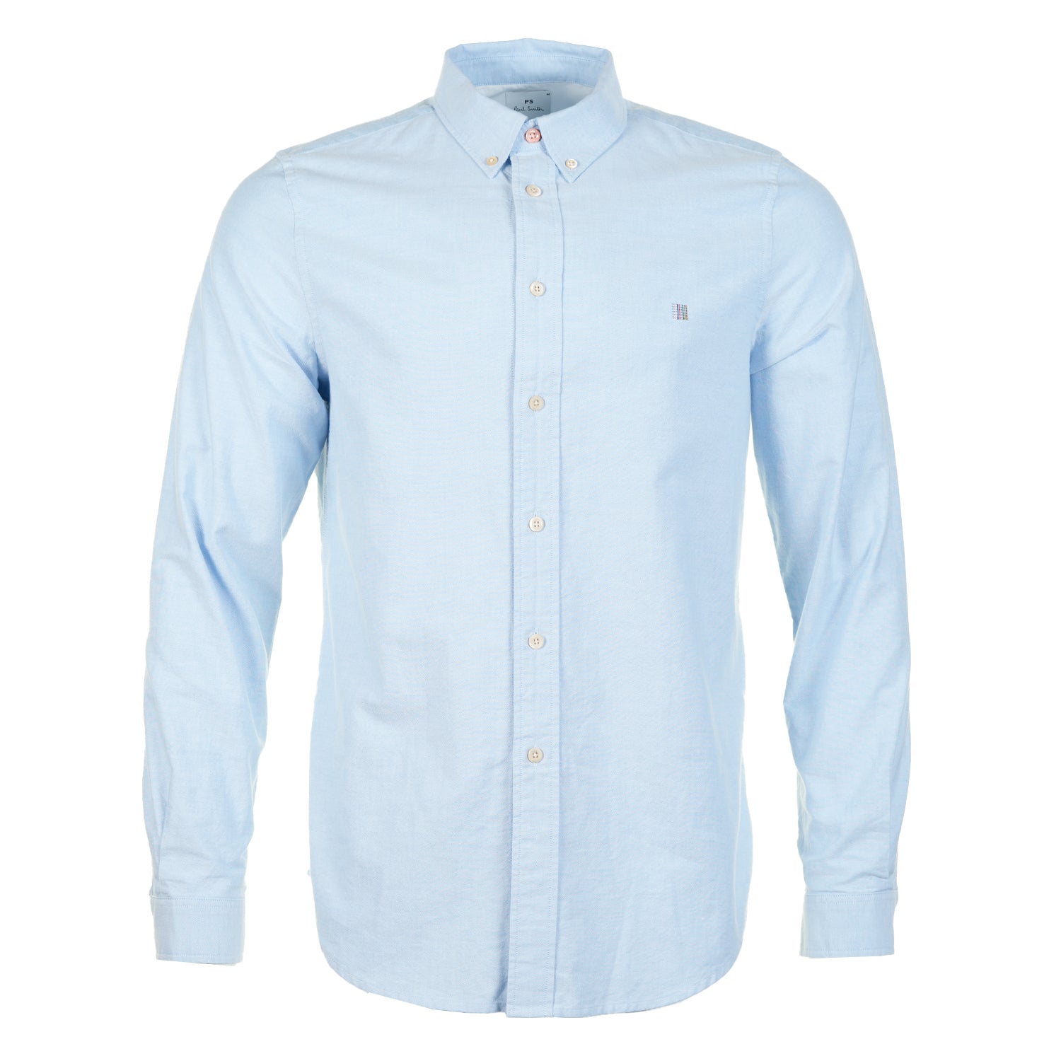 Tailored Fit LS Chest Emblem Zebra Shirt Light Blue