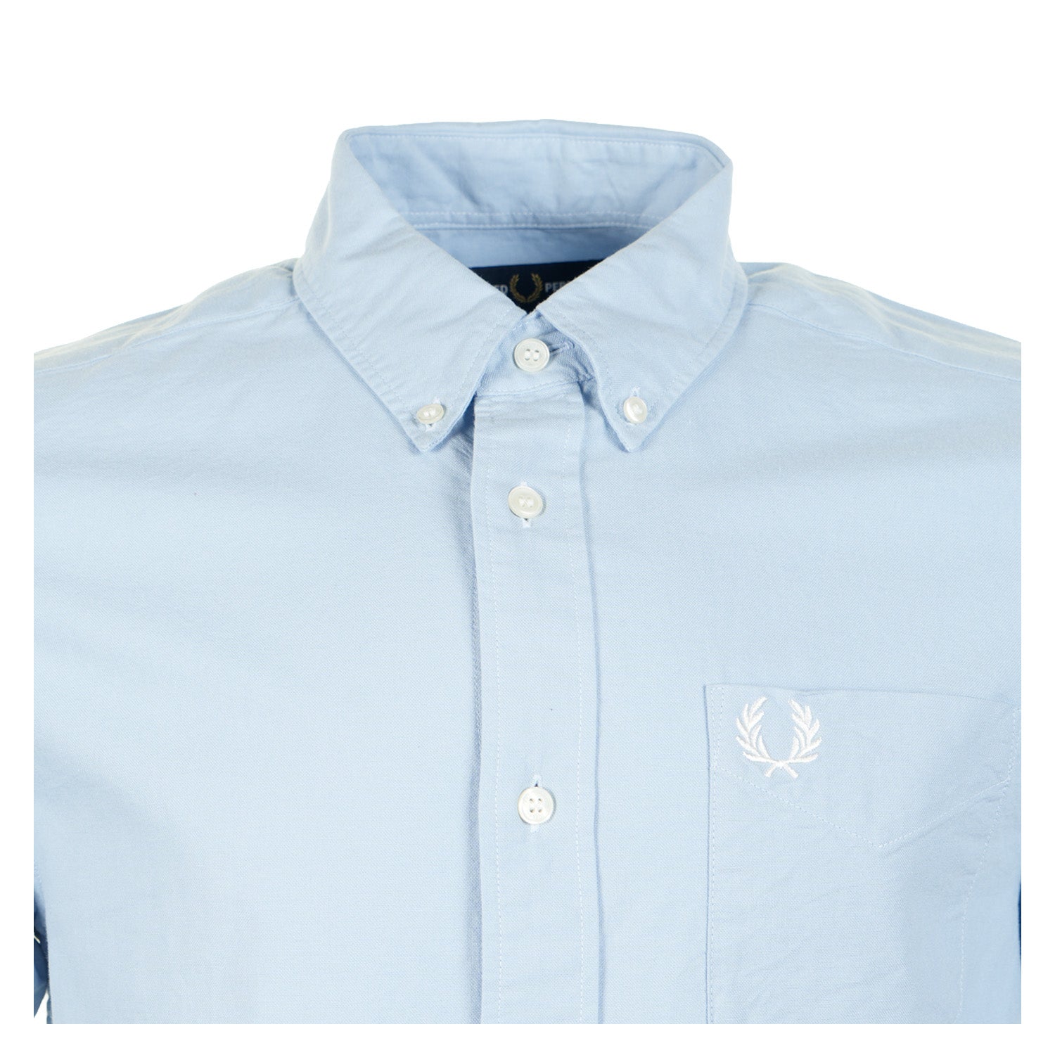 Short Sleeve Oxford Shirt Light Smoke / White