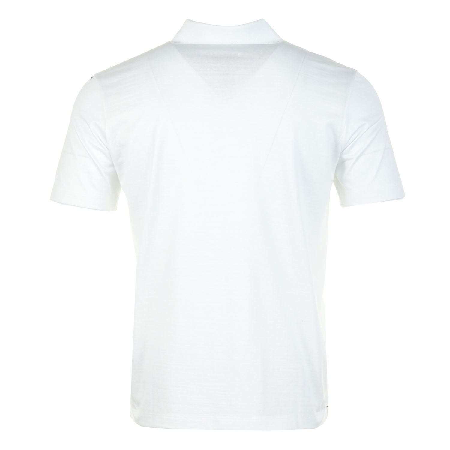 Short Sleeve Metal Shark Logo Zip Polo Shirt White