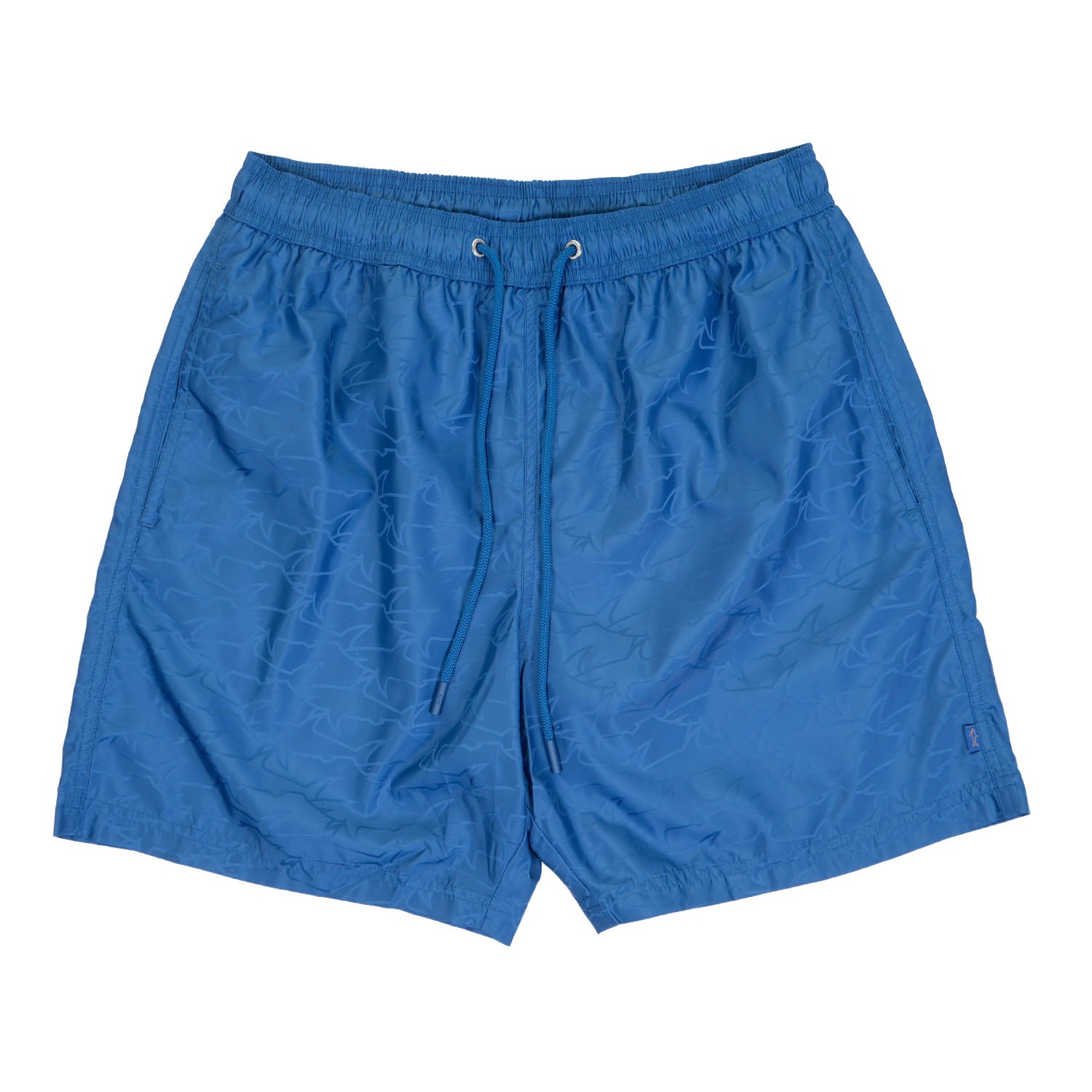 Tonal Multi Shark Logo Swim Shorts Blue
