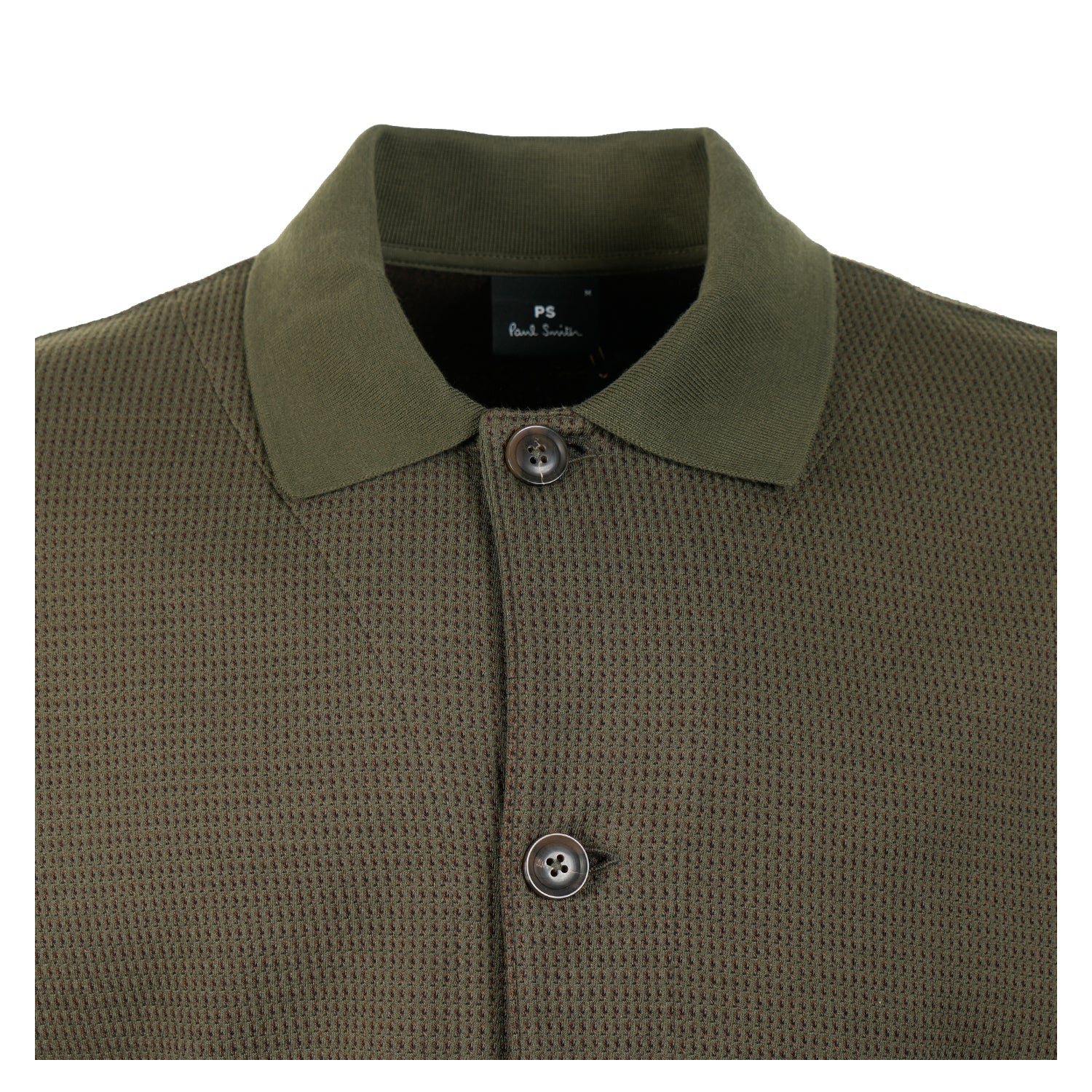 Casual Fit Textured Cardigan Military Green