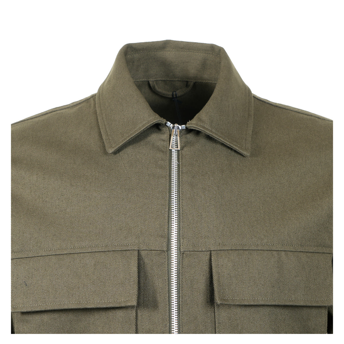 Zip Shirt Jacket Military Green