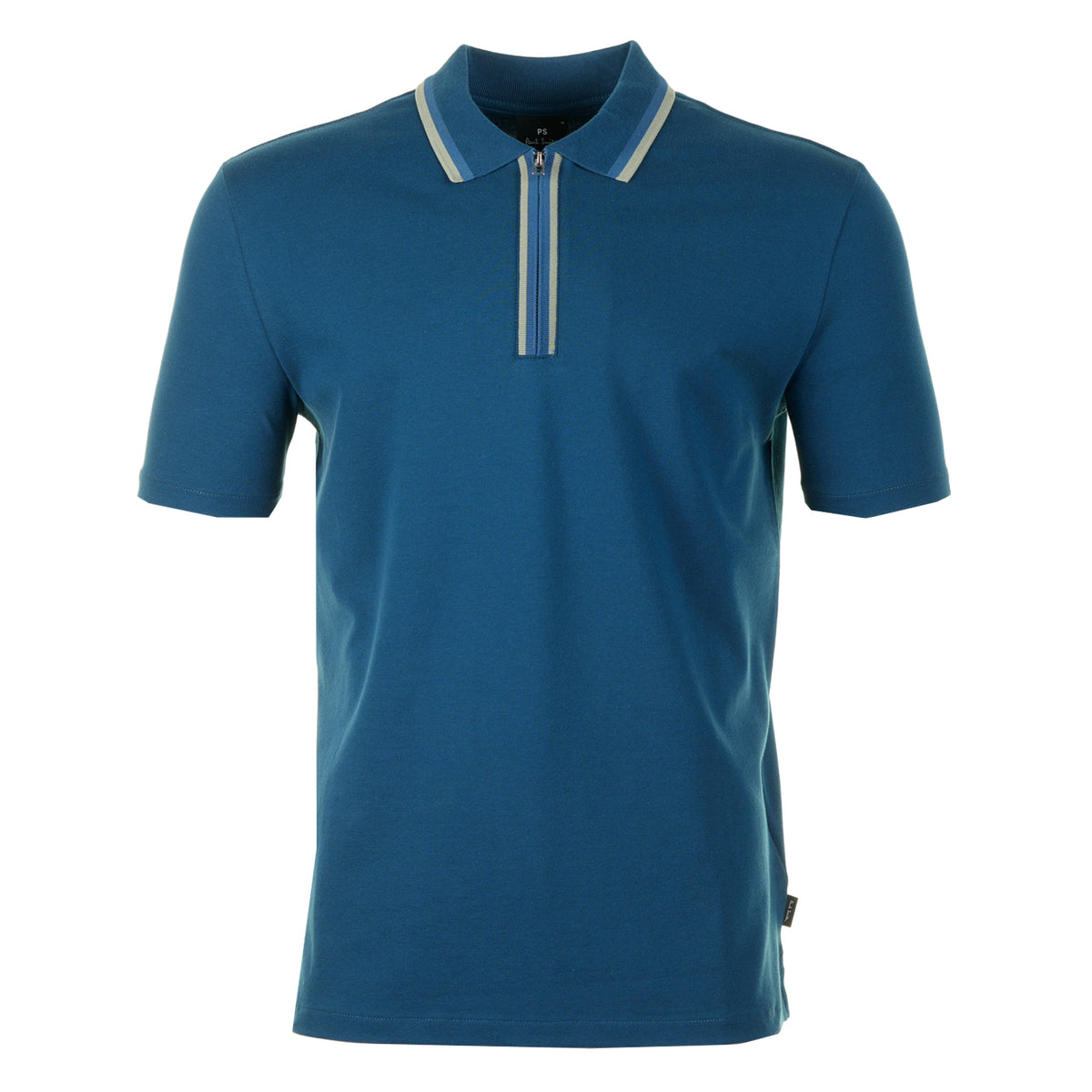 Zip Polo Shirt 47 Blue