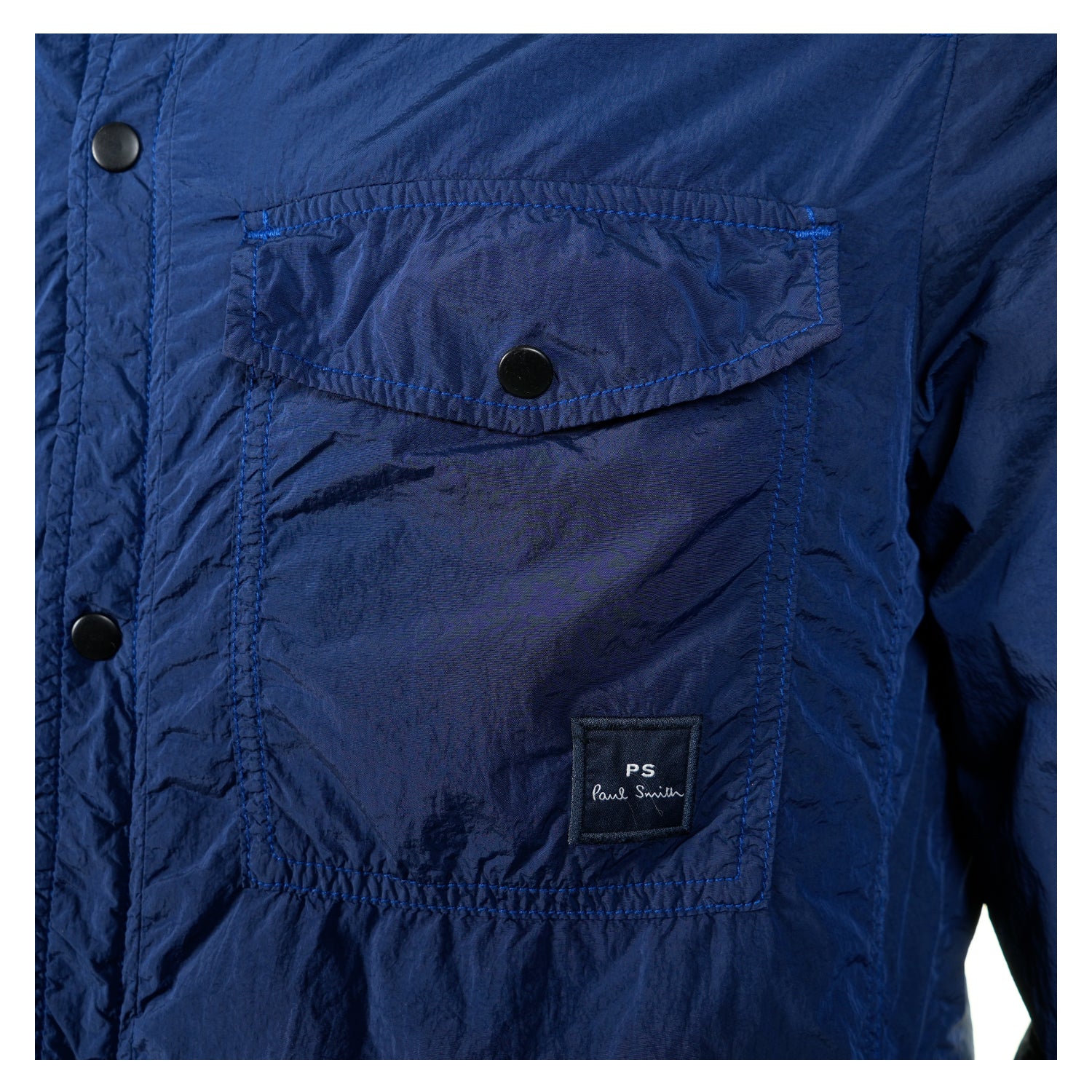 Garment Dyed Nylon Shirt Jacket Inky Blue