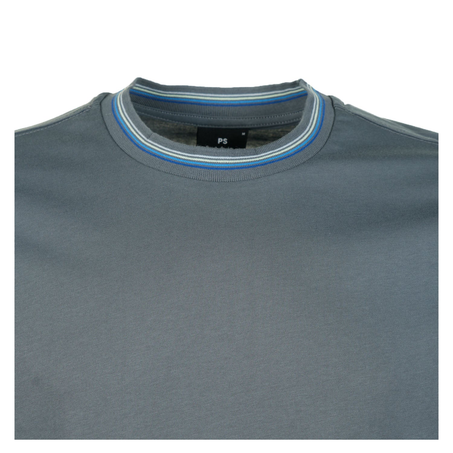 Neckline of Paul Smith Casual Fit Short Sleeve T Shirt 75 Anthracite