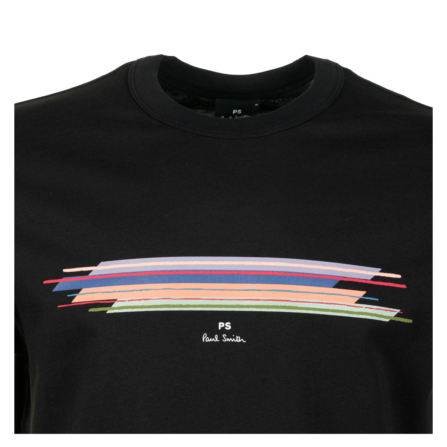 Casual Fit Stripe Short Sleeve T Shirt Black