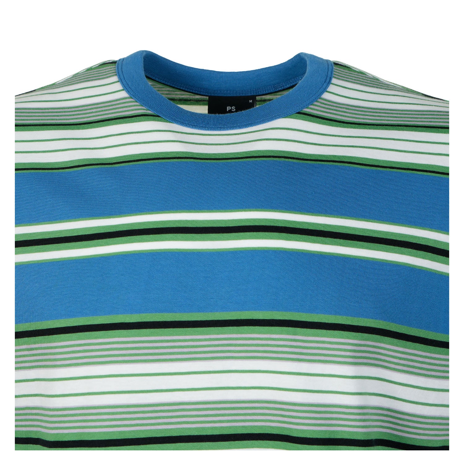 Casual Fit Stripe T Shirt Cobalt Blue / Green