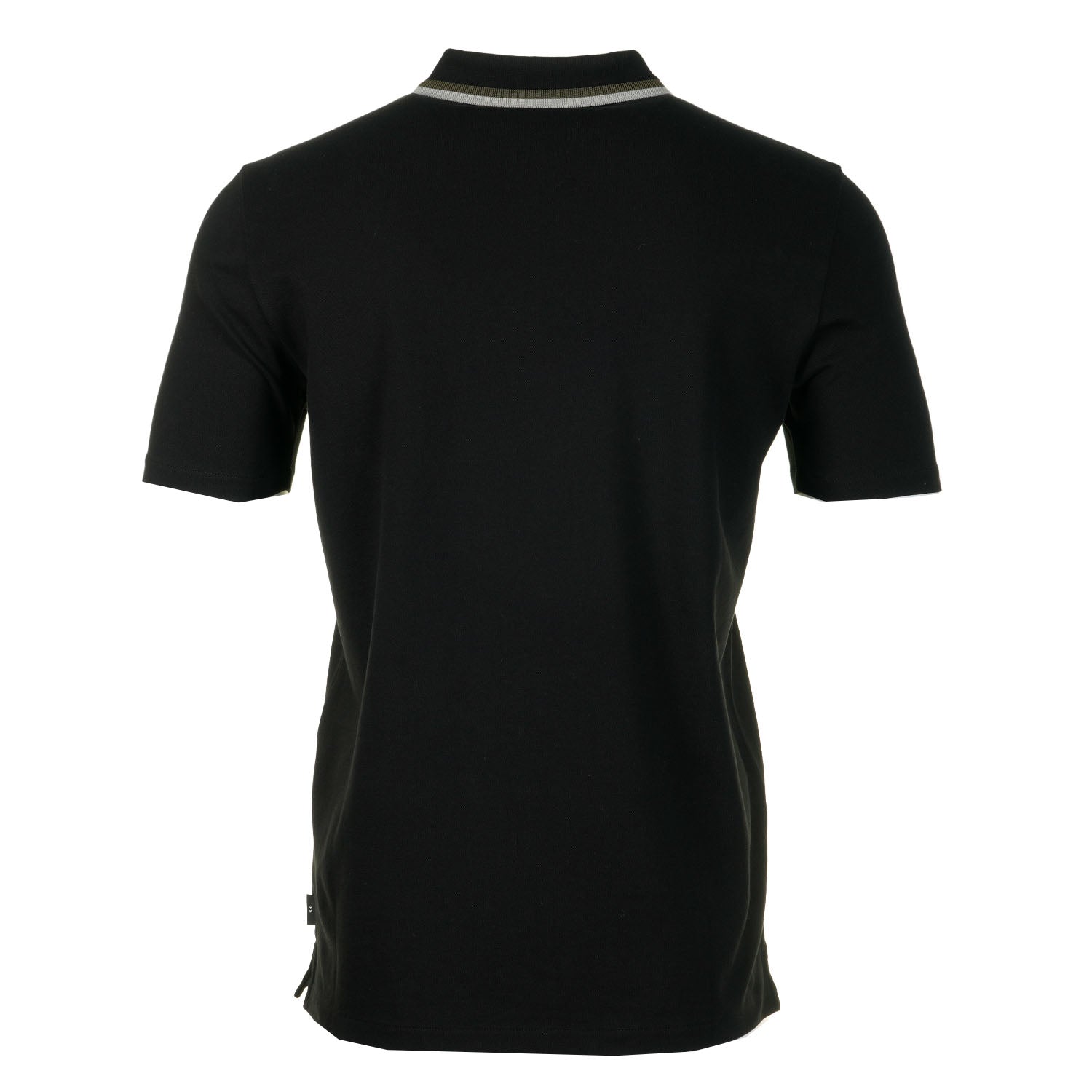Regular Fit Short Sleeve Placket Detail Zip Polo Shirt Black