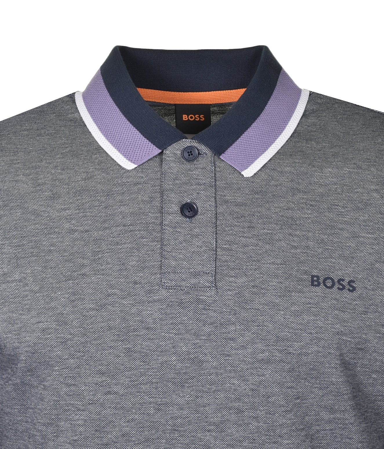 PeOxford Long Sleeve Polo Shirt Dark Blue