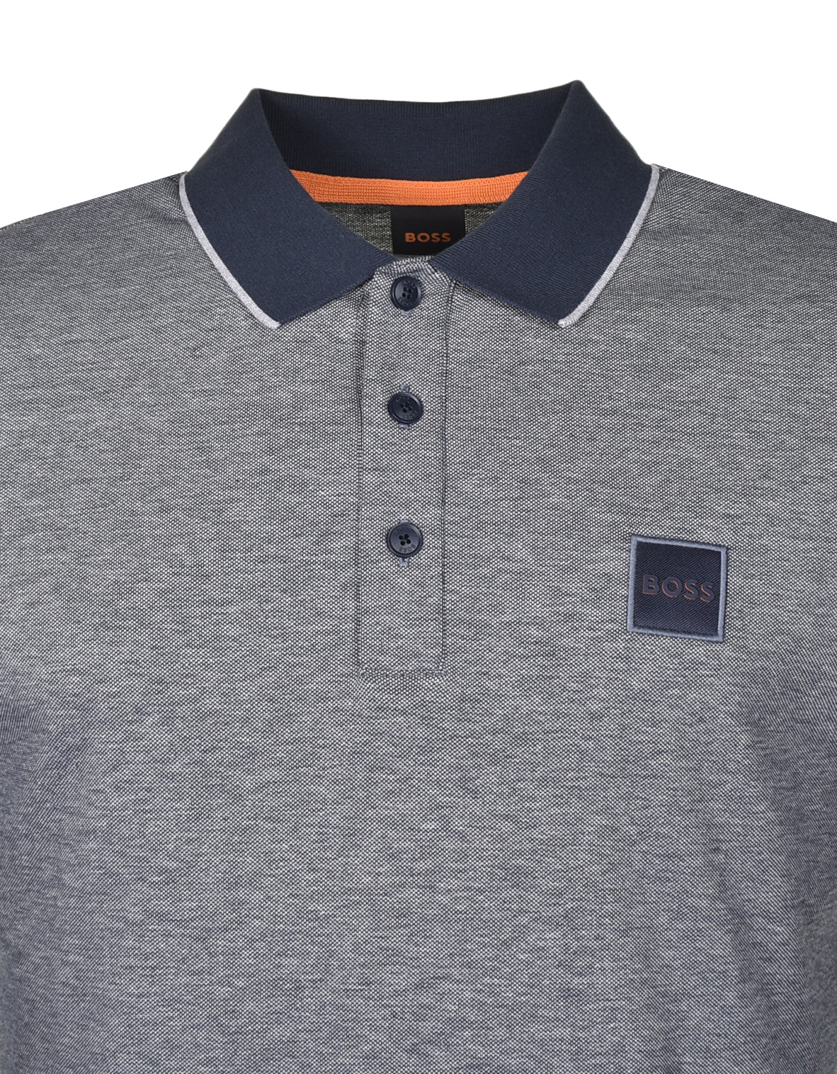 PeOxford Short Sleeve Polo Shirt Dark Blue