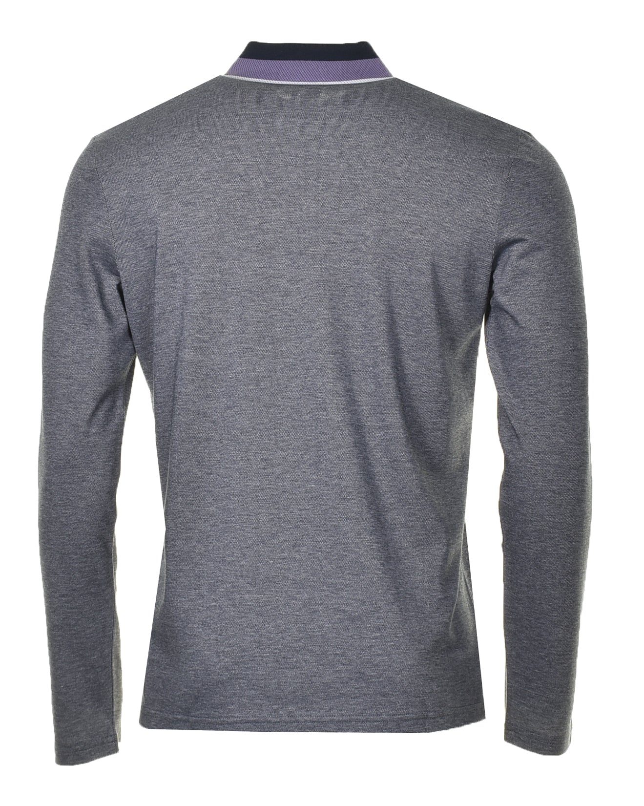 PeOxford Long Sleeve Polo Shirt Dark Blue