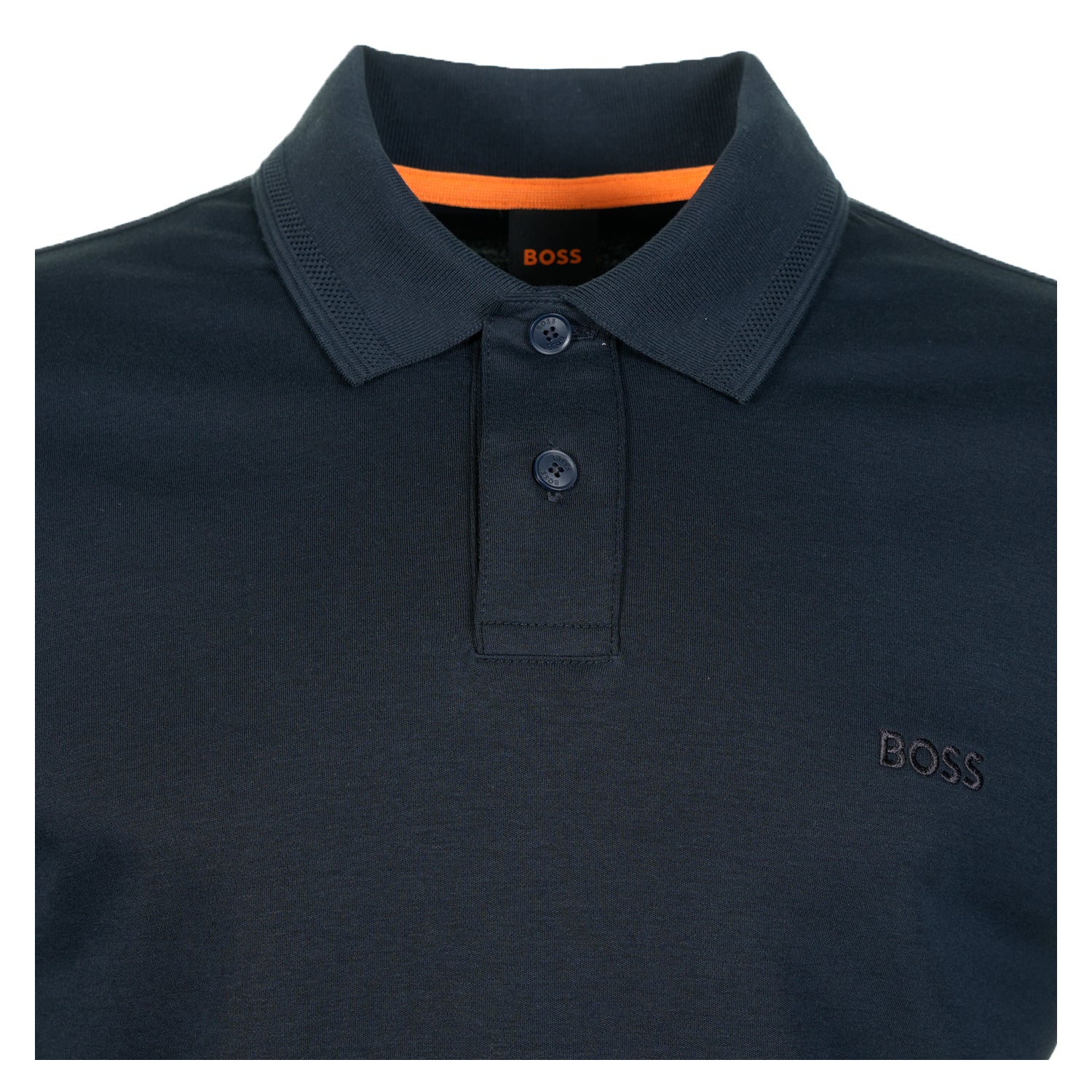 Pe Interlock Long Sleeve Polo Shirt Dark Blue