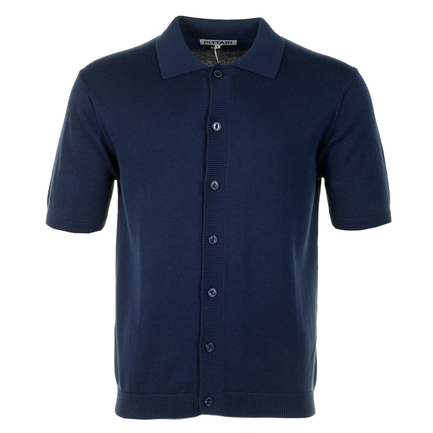 SS Otto Knitted Shirt Navy