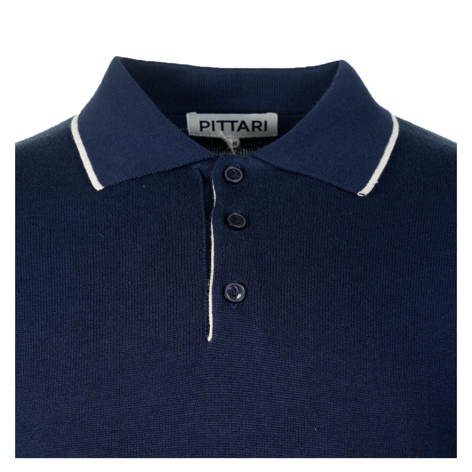 SS Knitted Polo Shirt Tipping Vega Ecru